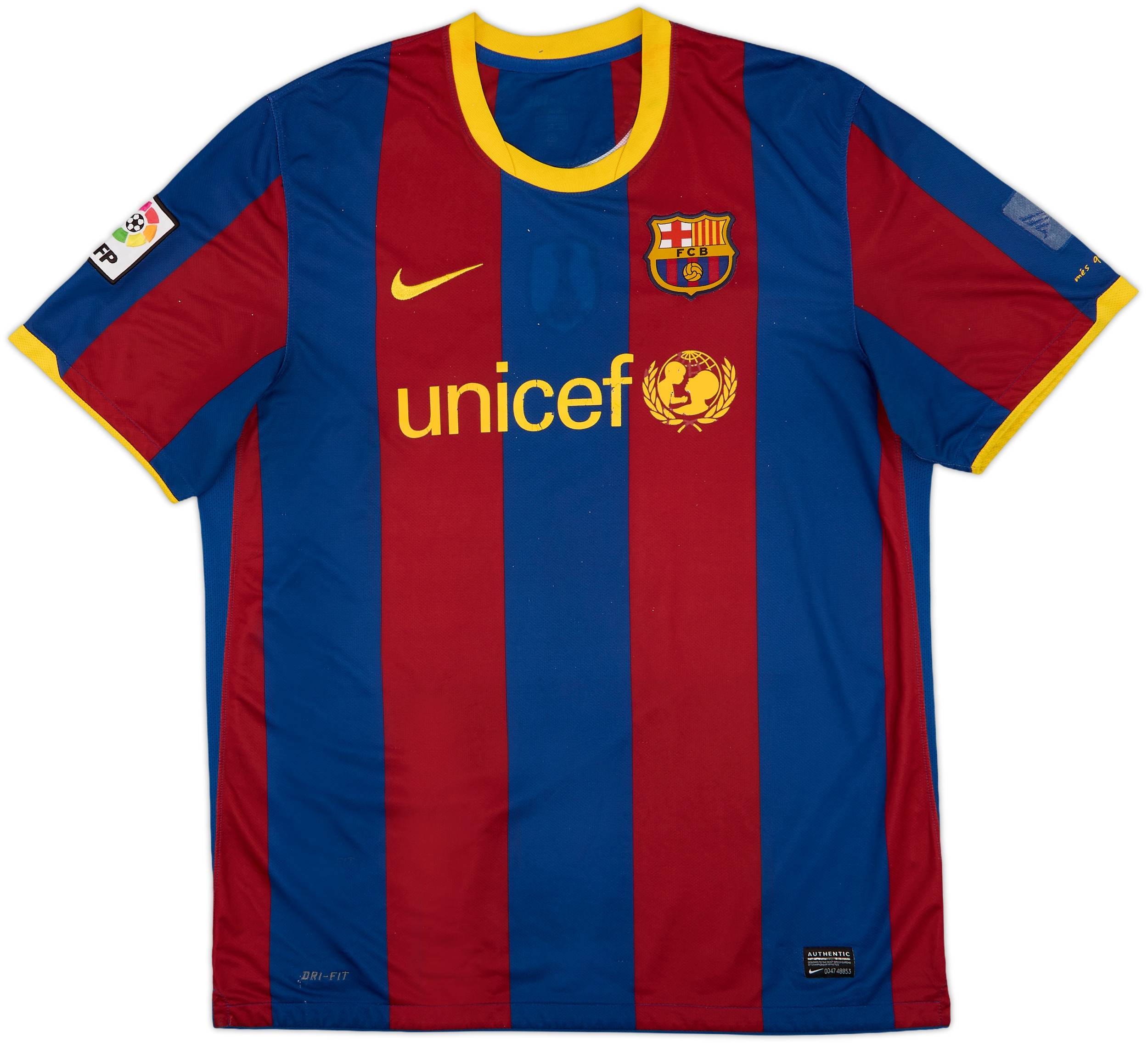 2010-11 Barcelona Home Shirt - 4/10 - (XL)