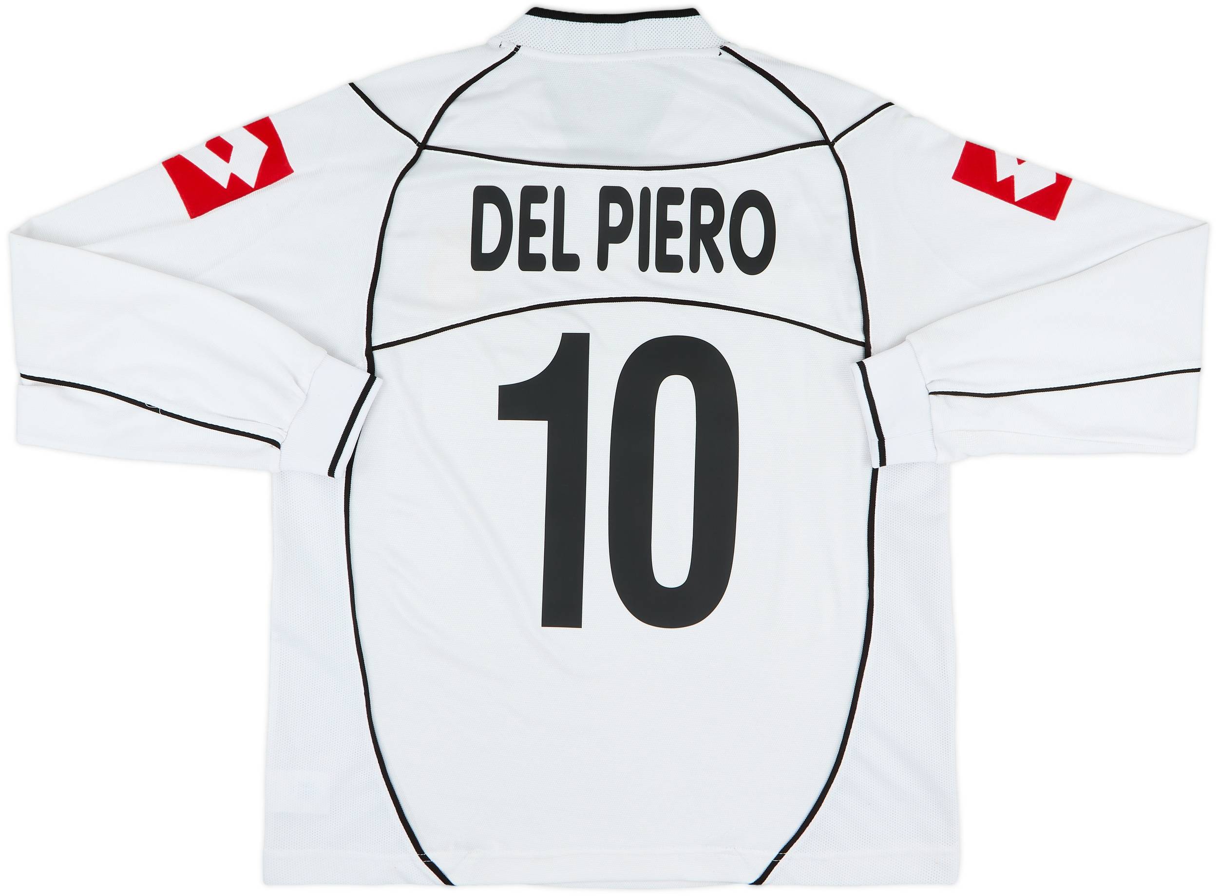 2002-03 Juventus Away L/S Shirt Del Piero #10 - 8/10 - (L)
