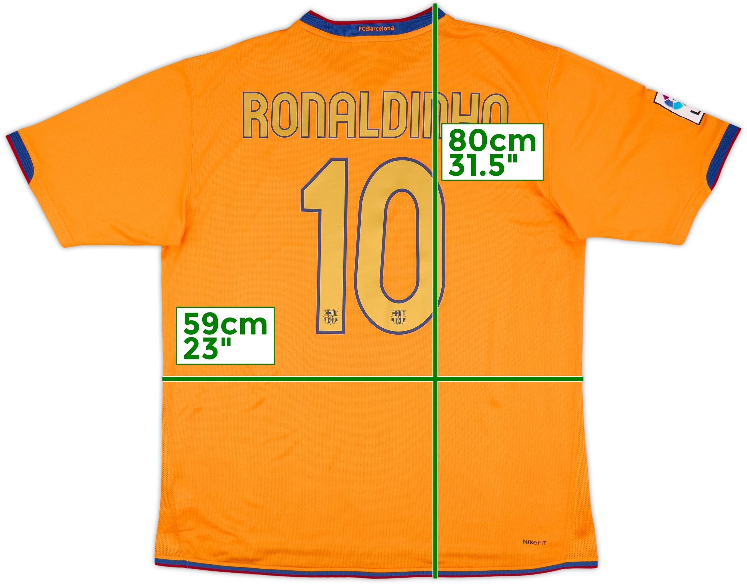 2006-08 Barcelona Away Shirt Ronaldinho #10 - 10/10 - (XL)