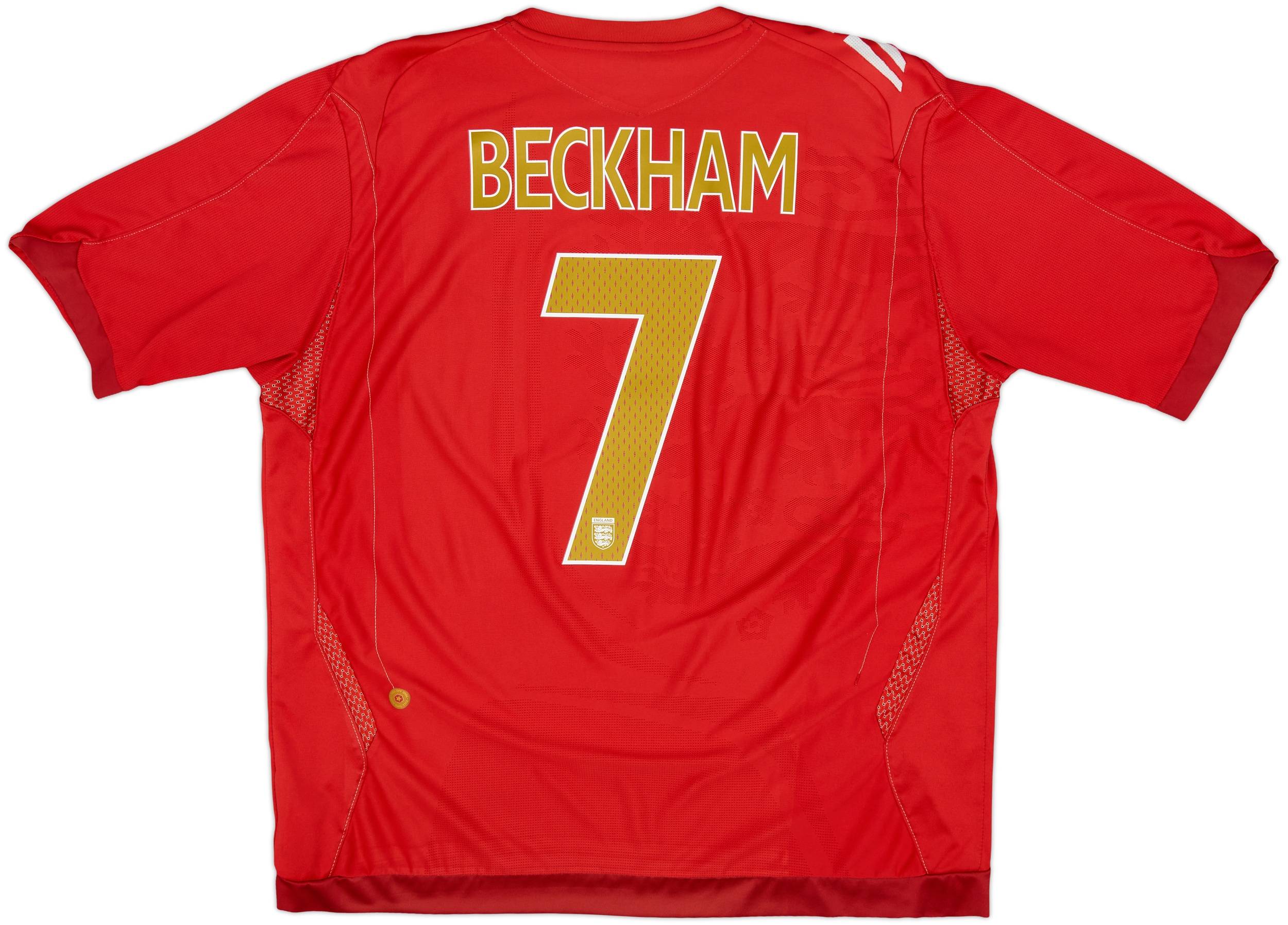 2006-08 England Away Shirt Beckham #7 - 5/10 - (XXL)