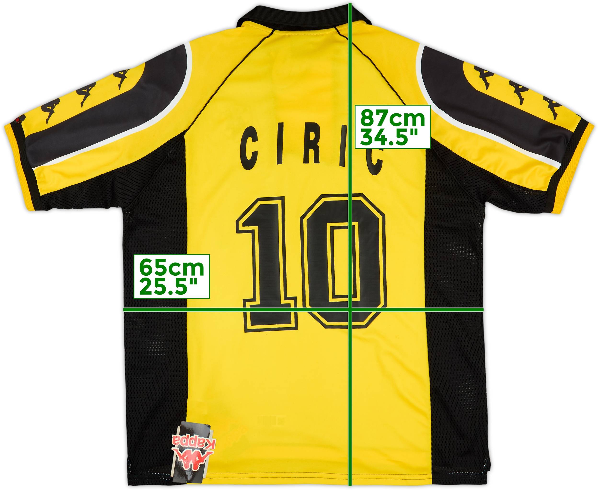 1999-00 AEK Athens Home Shirt Ciric #10 (XL)