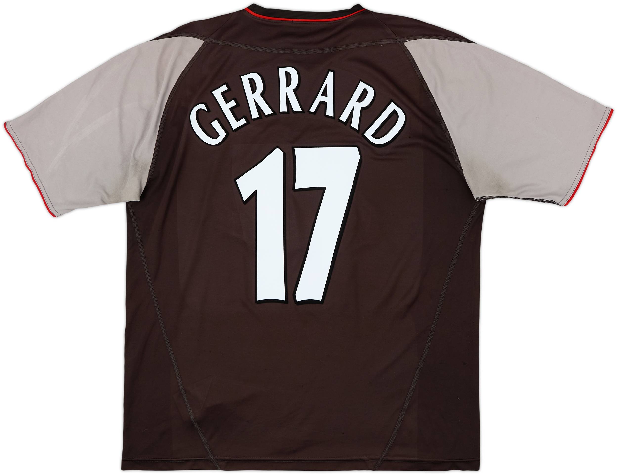 2002-04 Liverpool Away Shirt Gerrard #17 - 5/10 - (XL)