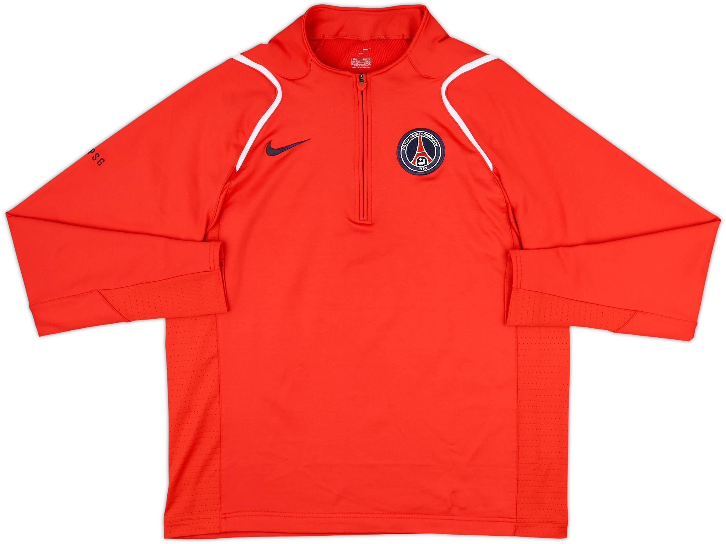 2006-07 Paris Saint-Germain Nike 1/4 Zip Drill Top - 8/10 - (L)