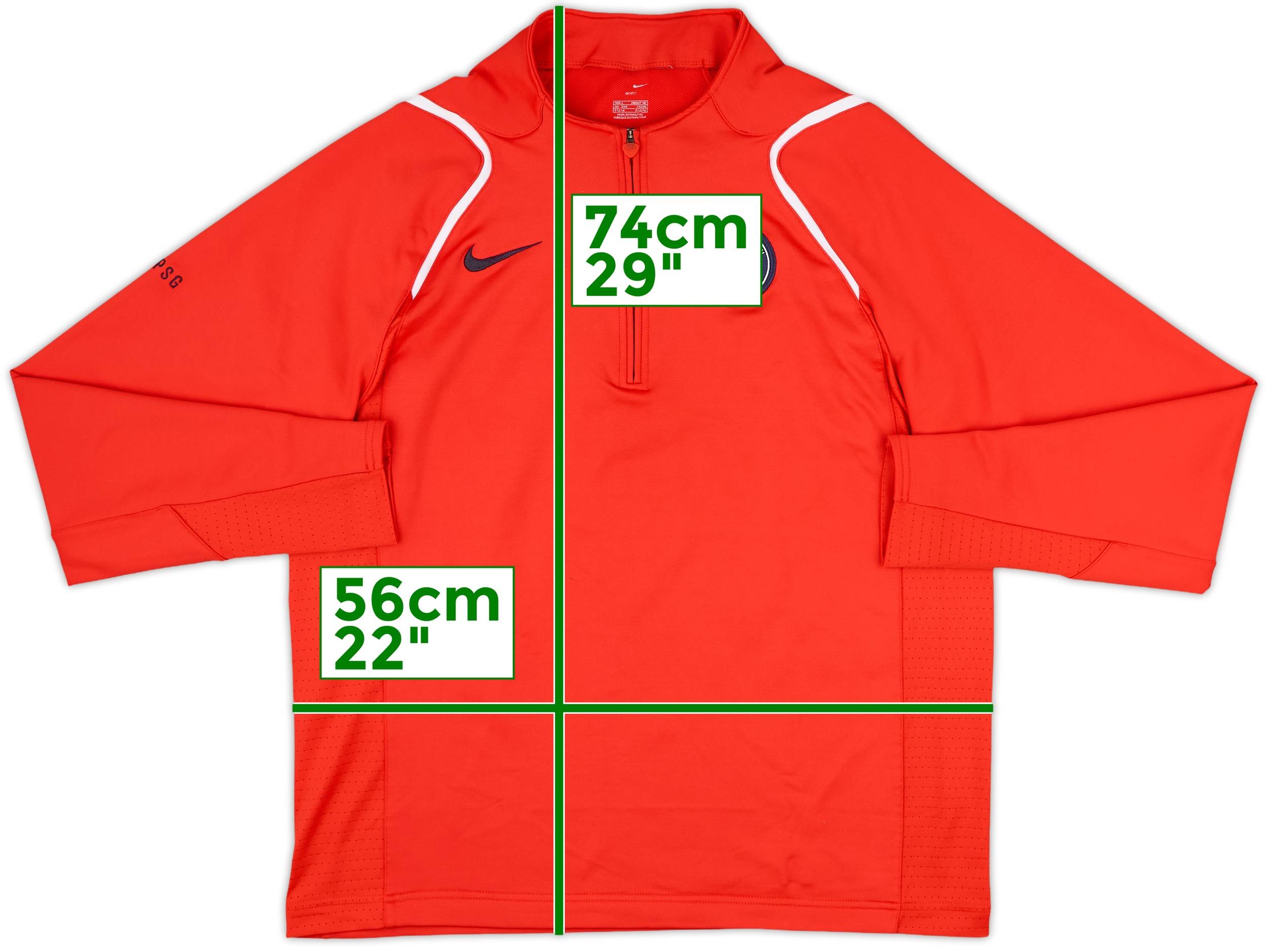 【 NIKE 】PARIS SAINT-GERMAIN ジャージ L 2006-07 Paris Saint-Germain Nike 1/4 Zip Drill Top - 8/10 - (L)