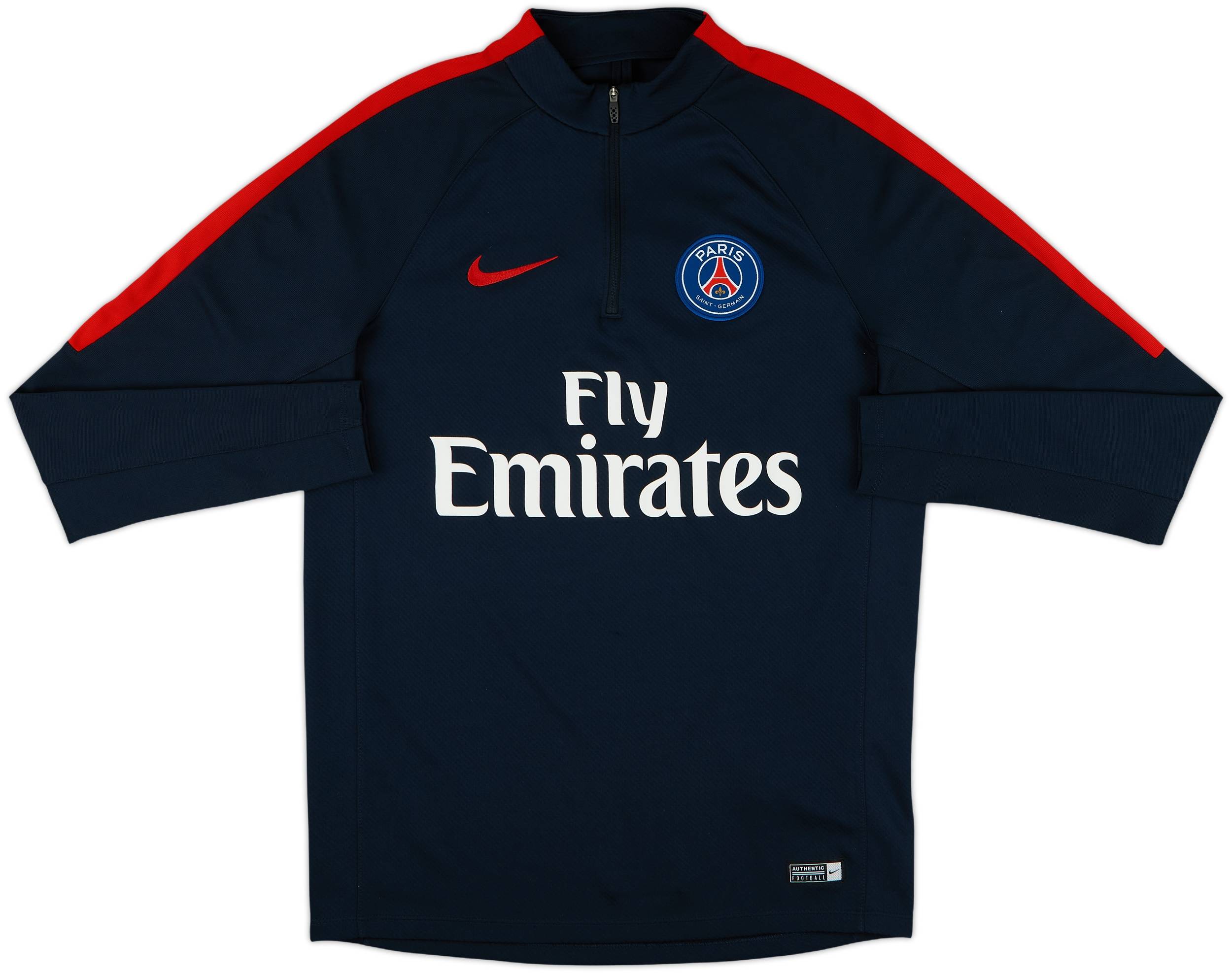 2017-18 Paris Saint-Germain Nike 1/4 Zip Drill Top - 9/10 - (M)