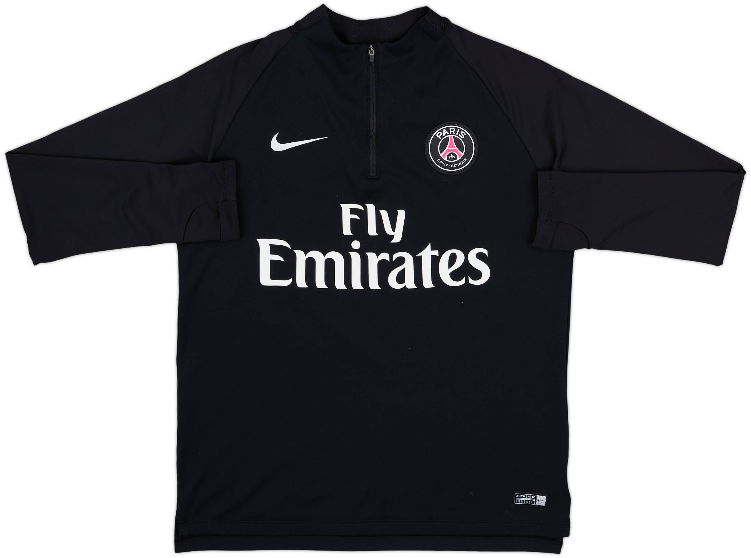 2018-19 Paris Saint-Germain Nike 1/4 Zip Drill Top - 8/10 - (L)