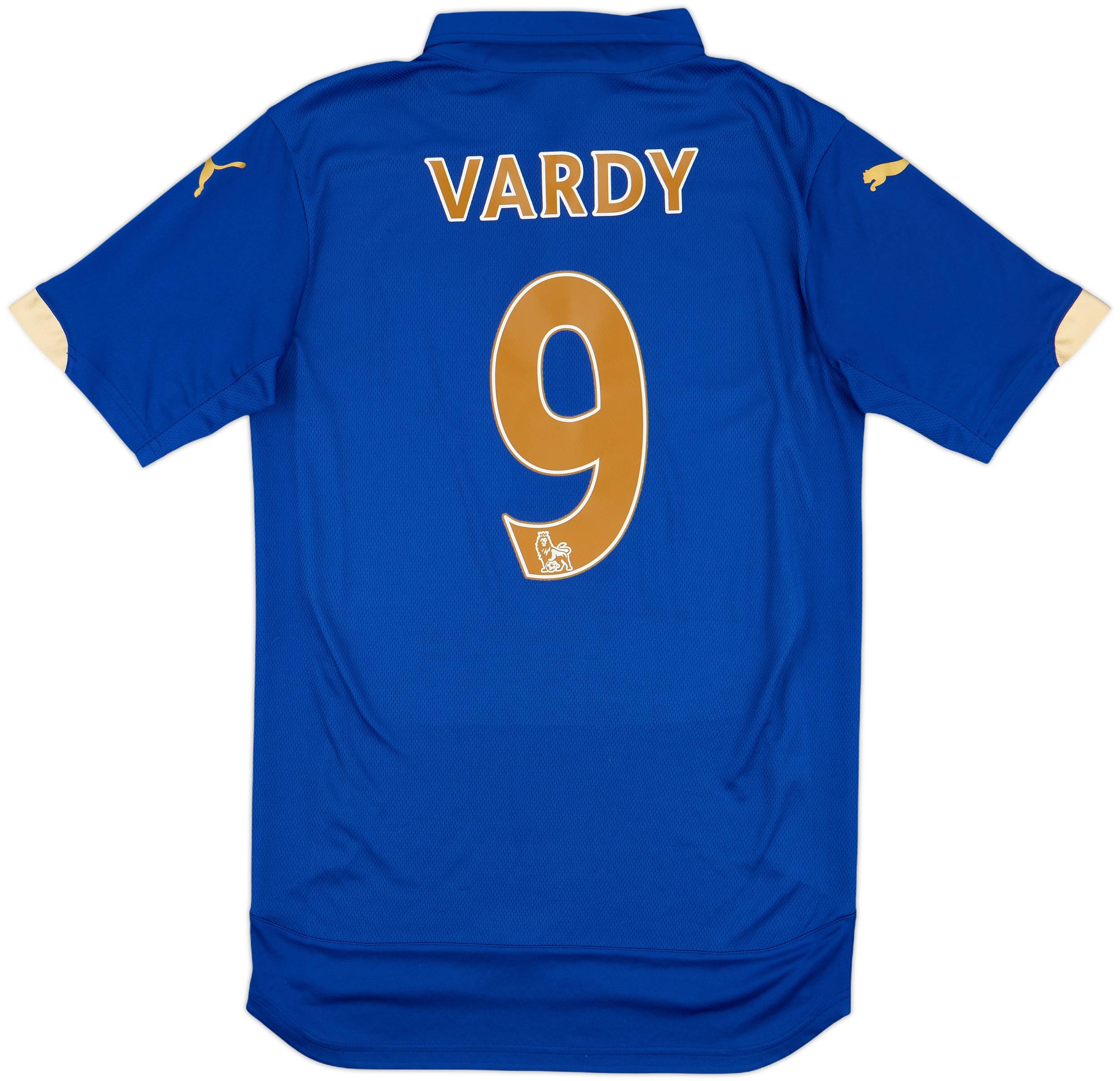 2014-15 Leicester Home Shirt Vardy #9 9/10 (S)