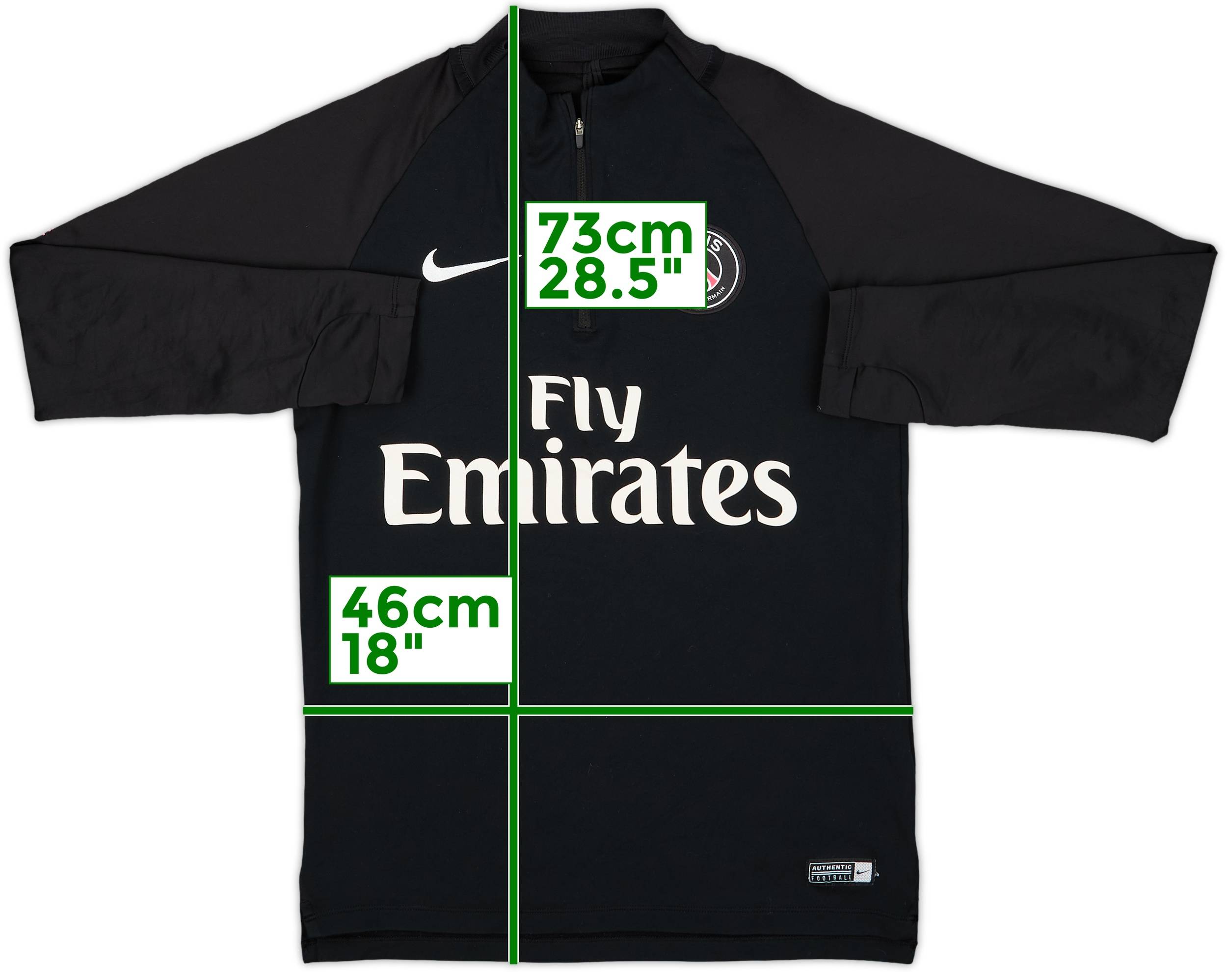 2018-19 Paris Saint-Germain Nike 1/4 Zip Training Top - 8/10 - (S)