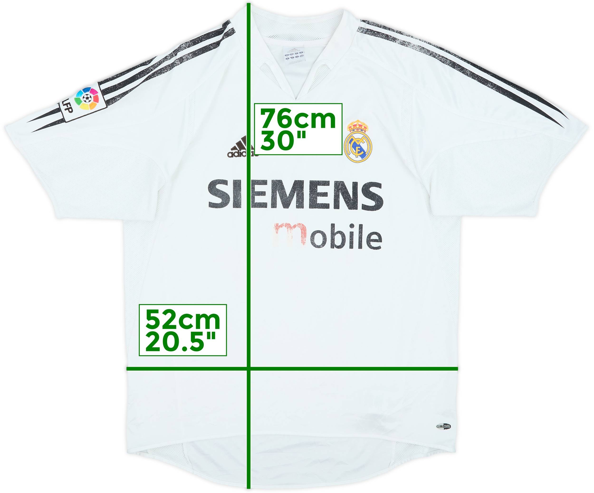 ウェア Real Madrid 04/05 Home Authentic jersey Real Madrid Adidas Vintage 2004/05 Home Football Shirt
