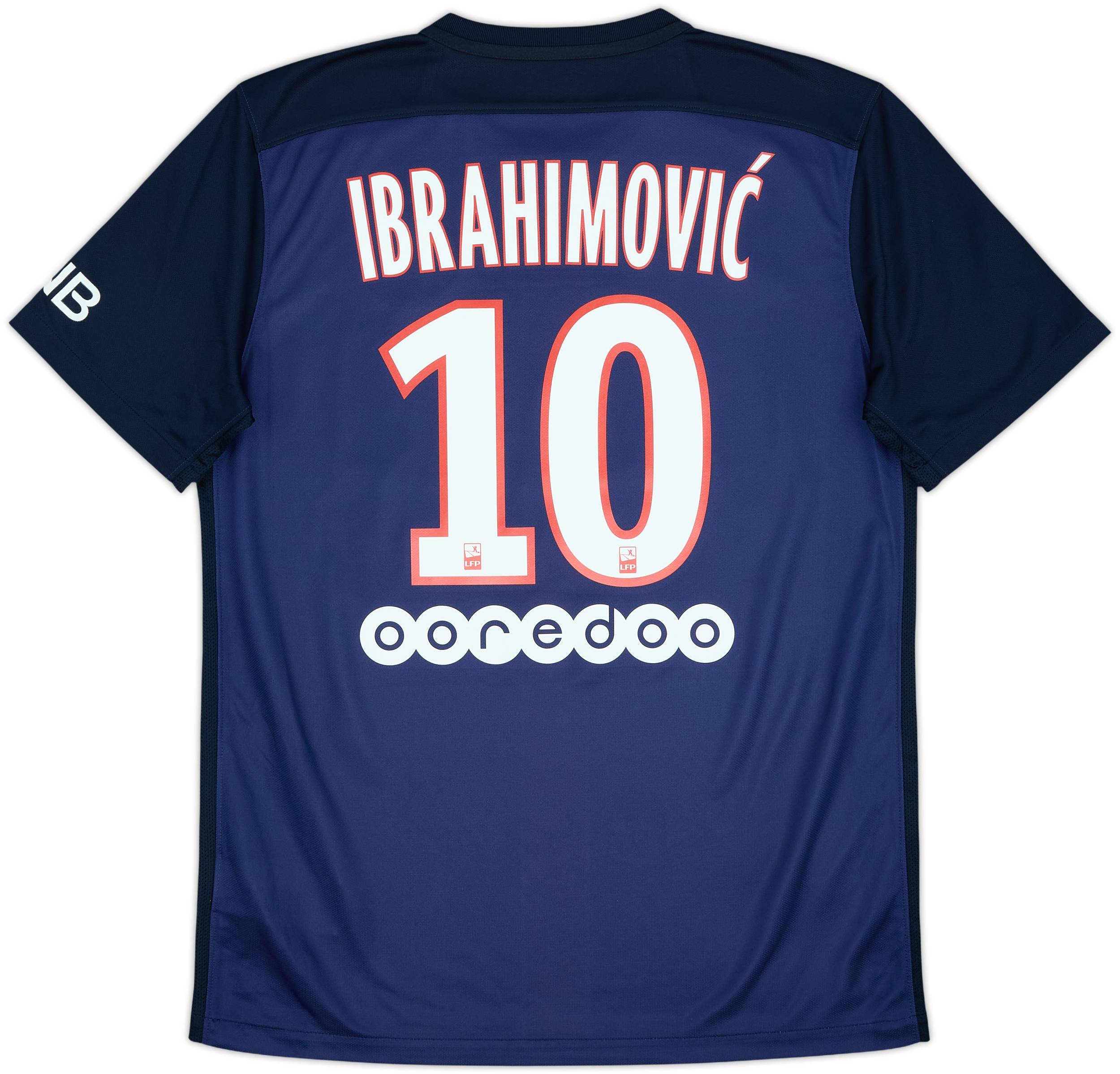2015-16 Paris Saint-Germain Home Shirt Ibrahimovic #10 - 8/10 - (M)