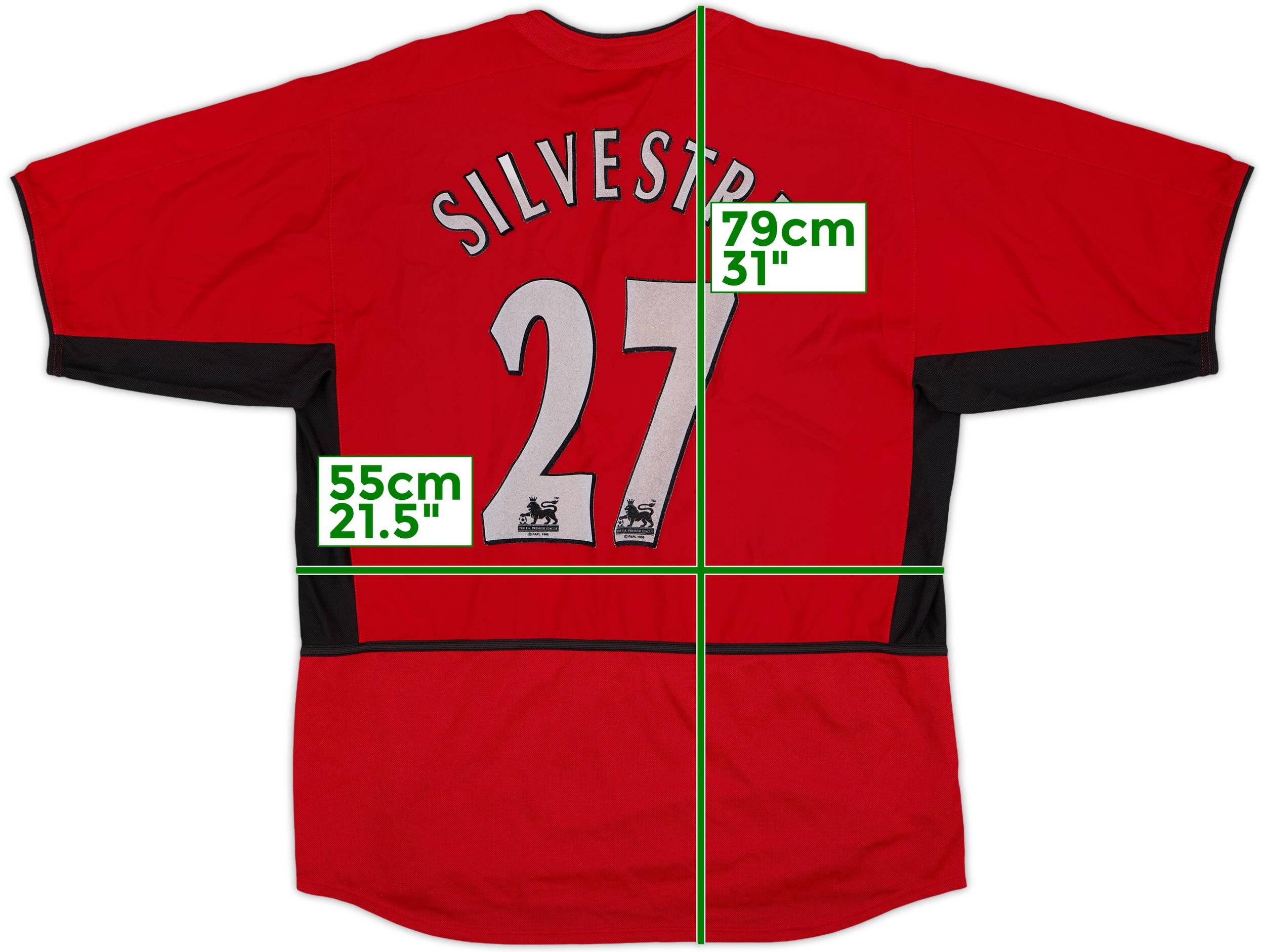 2002-04 Manchester United Home Shirt Silvestre #27 - 6/10 - (L)