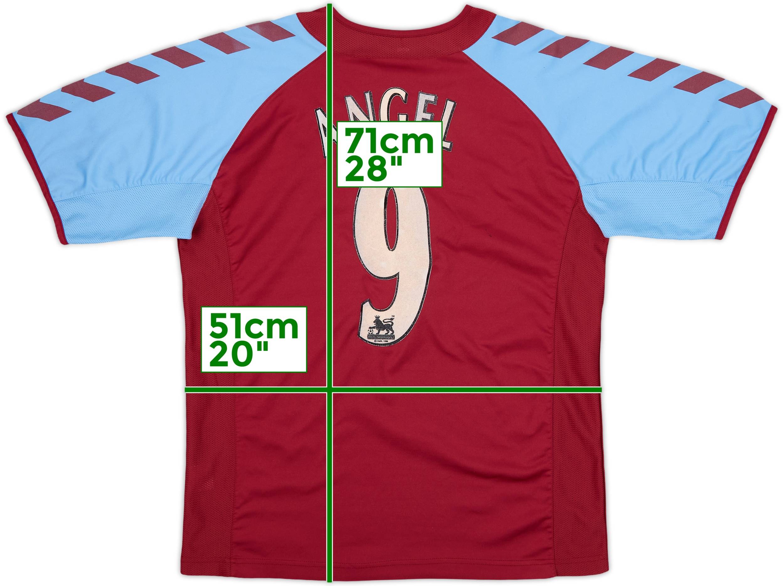 ウェア Hummel Aston Villa FC football shirts Hummel Aston Villa 1988-1990 Home Jersey - USED Condition