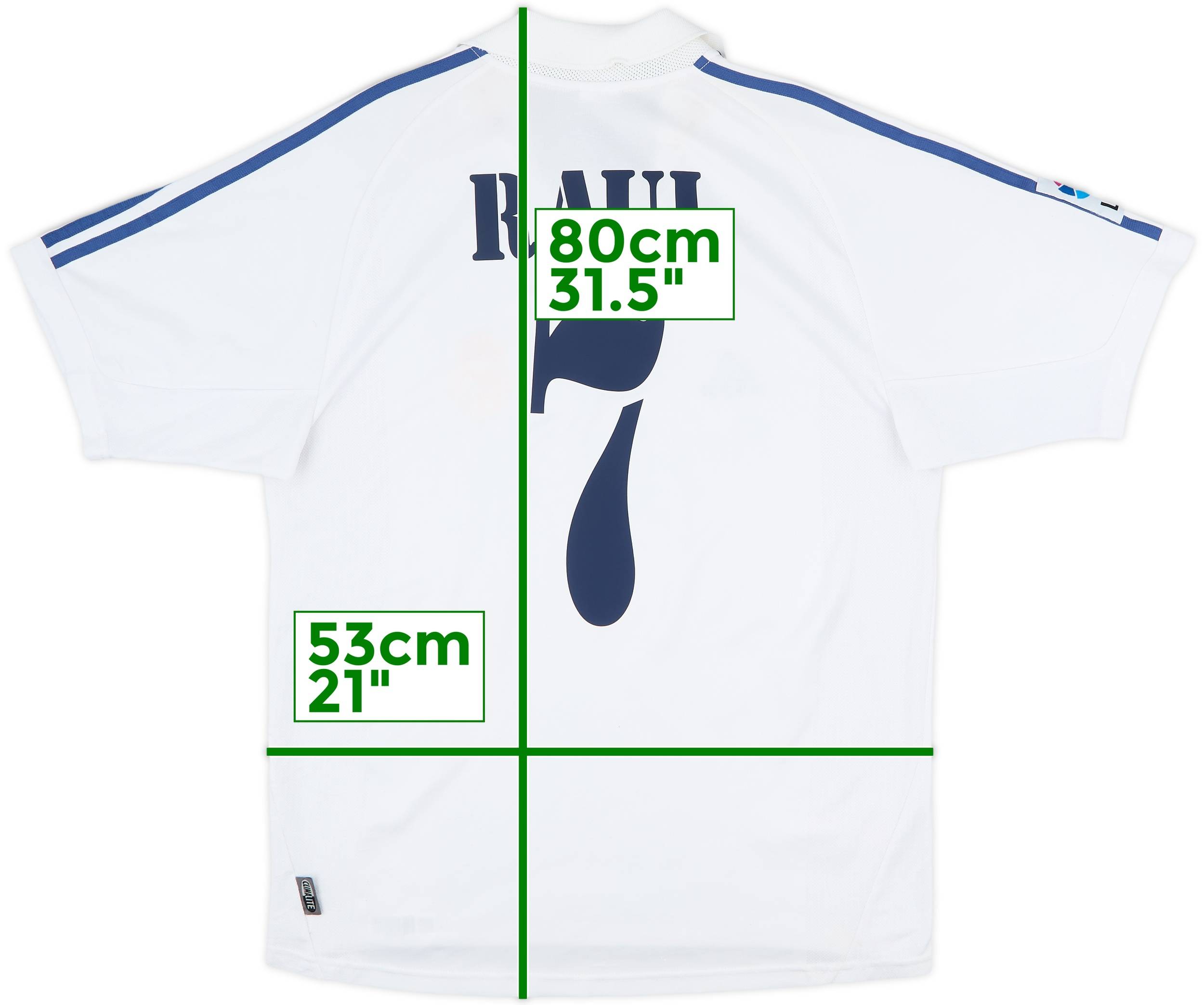2001 Real Madrid Home Shirt Raul #7 - 6/10 - (M)