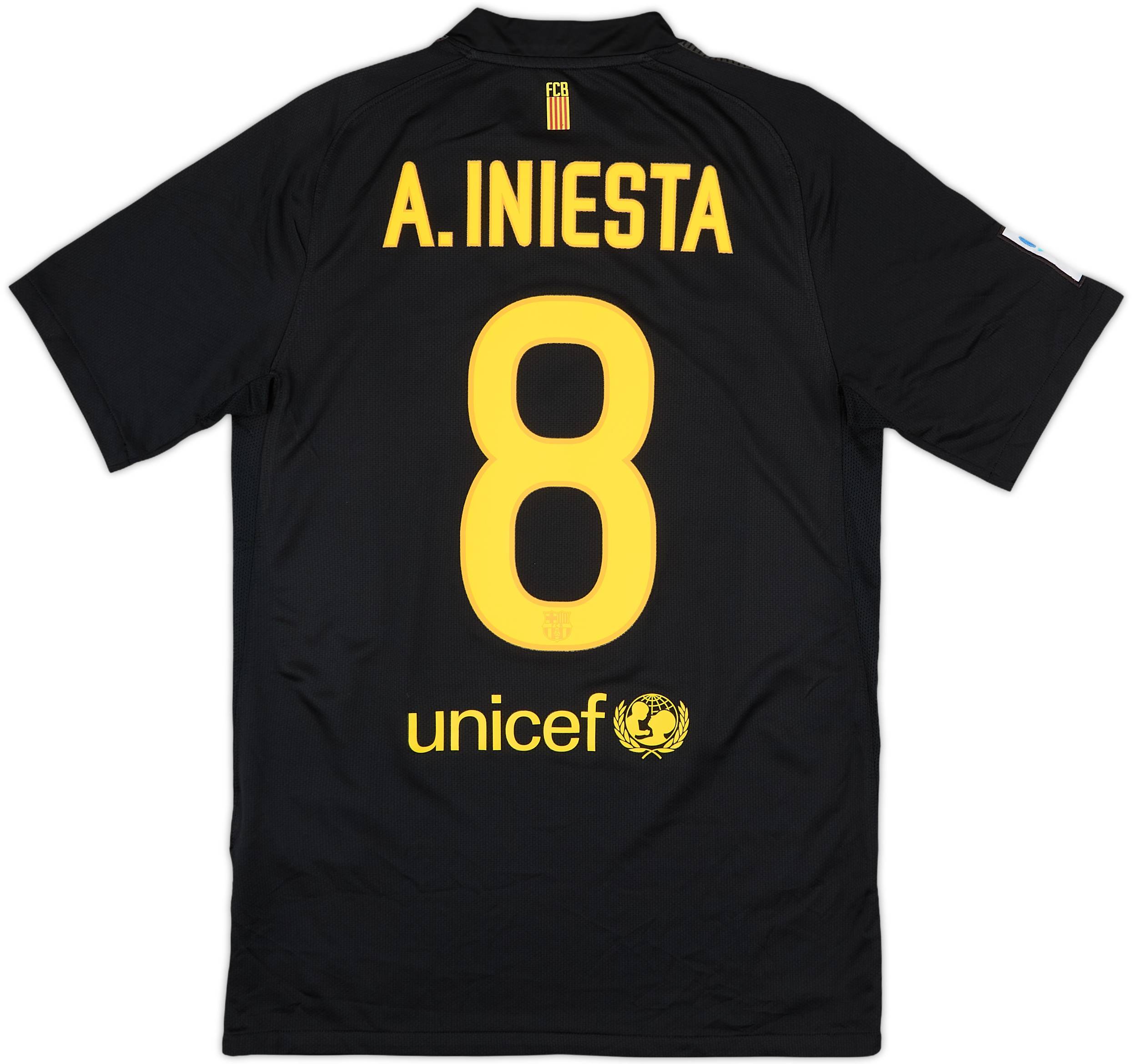 新品 10-11 バルセロナ A. INIESTA 8番シャツ 半袖 2010-11 Barcelona Home Shirt A.Iniesta #8 - 9/10 - (S)