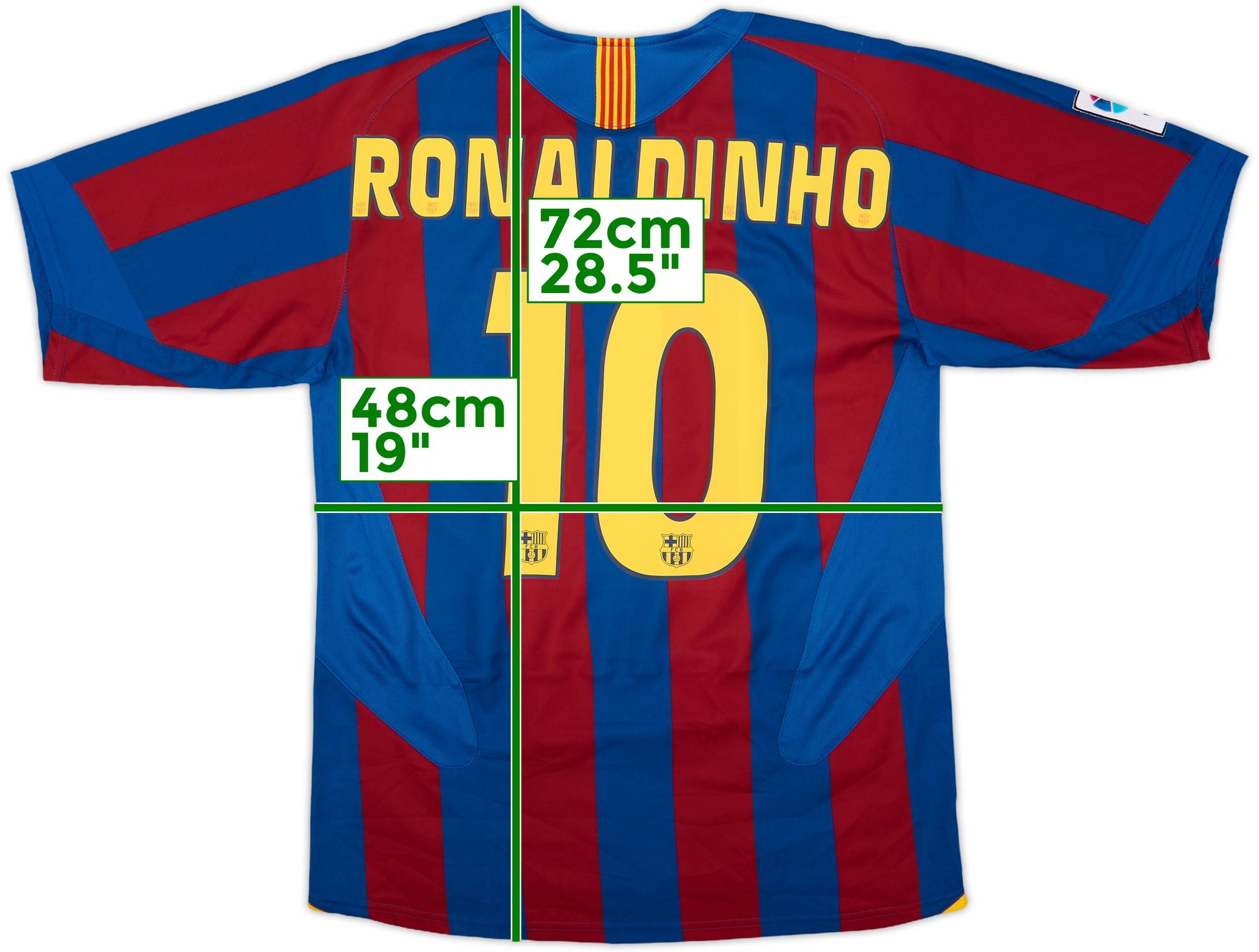 FC Barcelona Ronaldinho 10 シャツ Lサイズ FC Barcelona jersey RONALDINHO 10 shirt 2003 Football Soccer