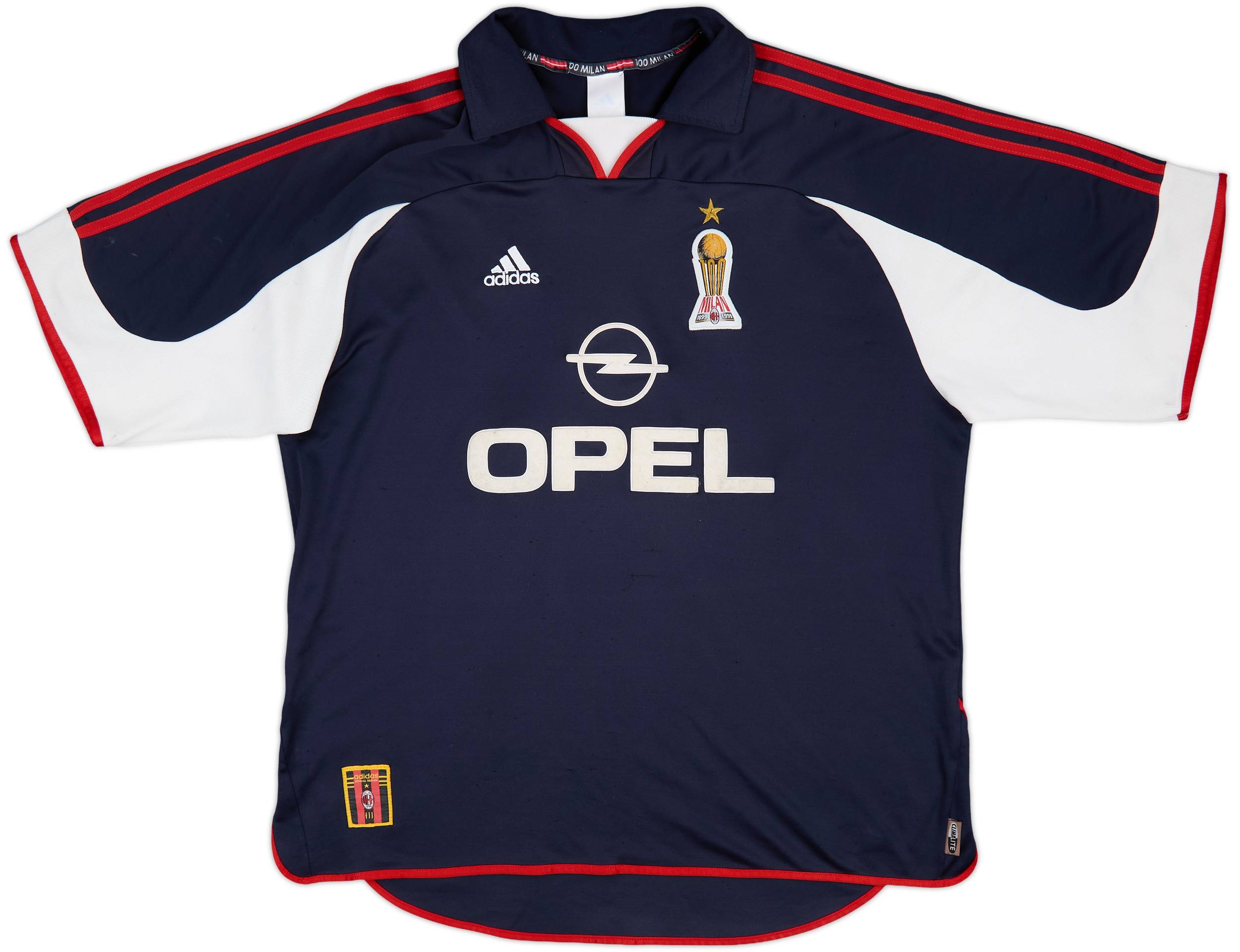 【激レア】AC MILAN 1999-2000 Tシャツ （イタリアで購入） 1999-00 AC Milan Centenary Signed Home Shirt - 8/10 - (L)