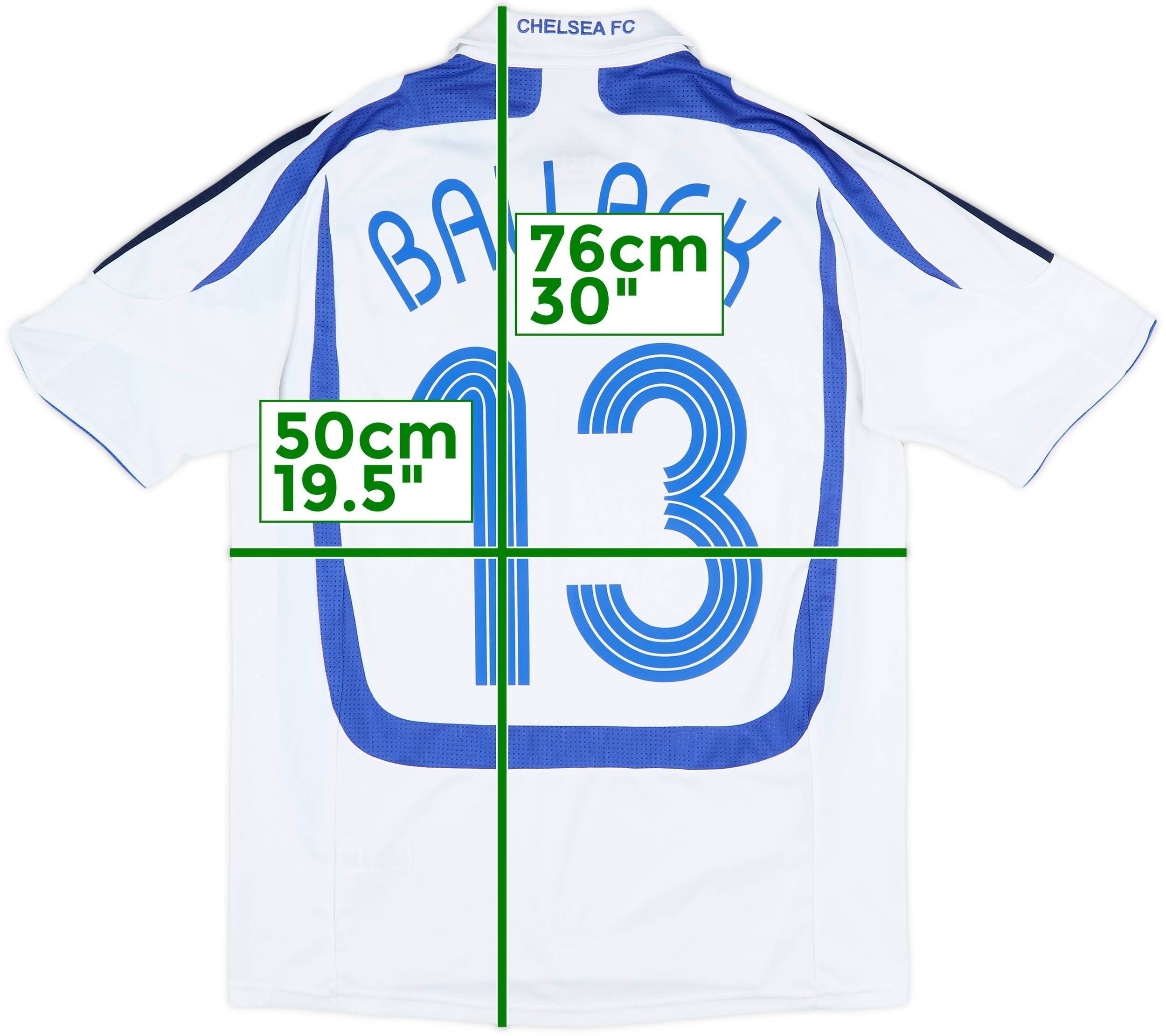 Chelsea FC Ballack 13 シャツ 2006-08 Chelsea Home Shirt Ballack #13 - 4/10 - (L)