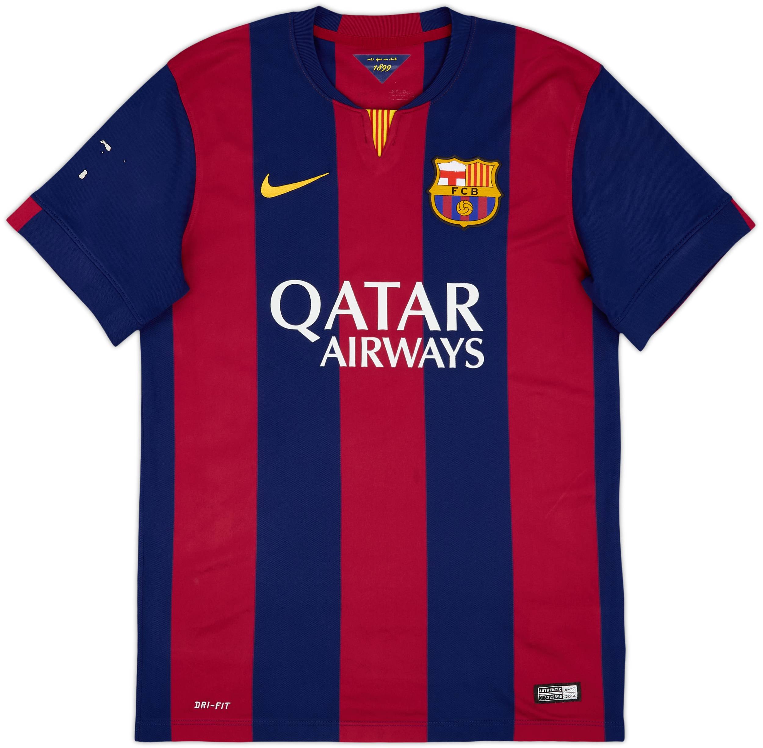 2014-15 Barcelona Home Shirt Neymar Jr #11 - 4/10 - (M)