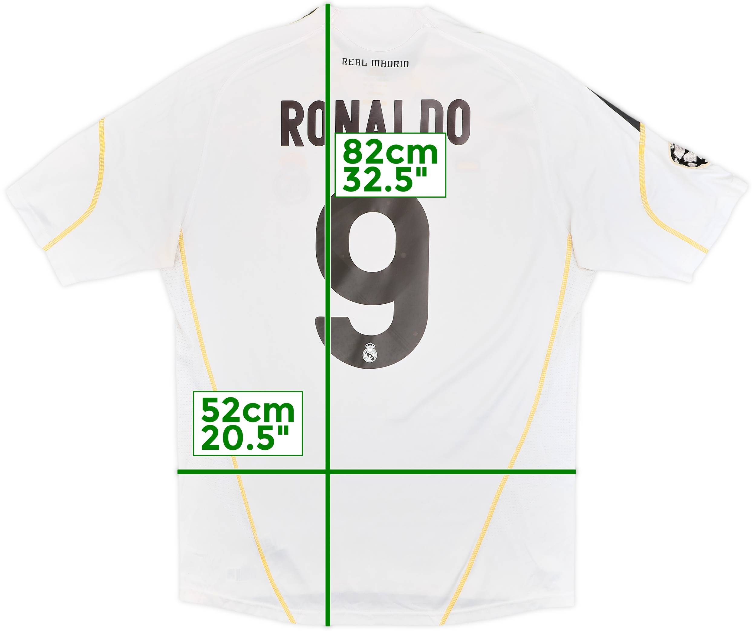 2009-10 Real Madrid Home Shirt Ronaldo #9 - 6/10 - (L)