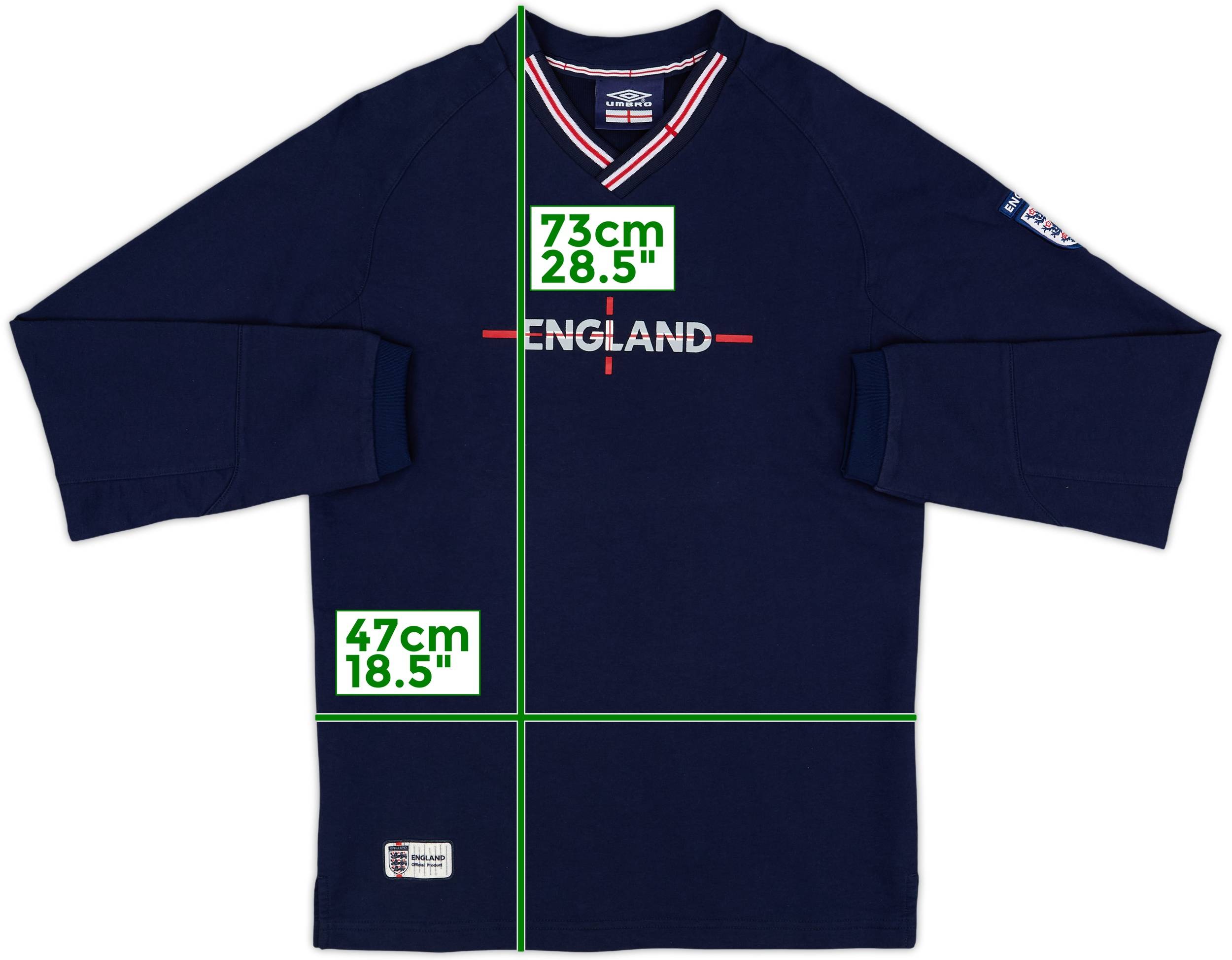 2002-04 England Umbro Sweat Top - 9/10 - (S)