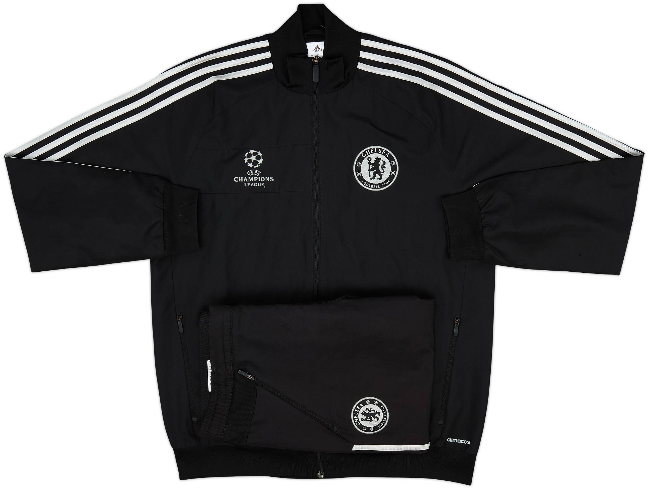 adidas Chelsea FC トレーナー 2007-08 Chelsea adidas CL 1/4 Zip Drill Top - 8/10 - (L)