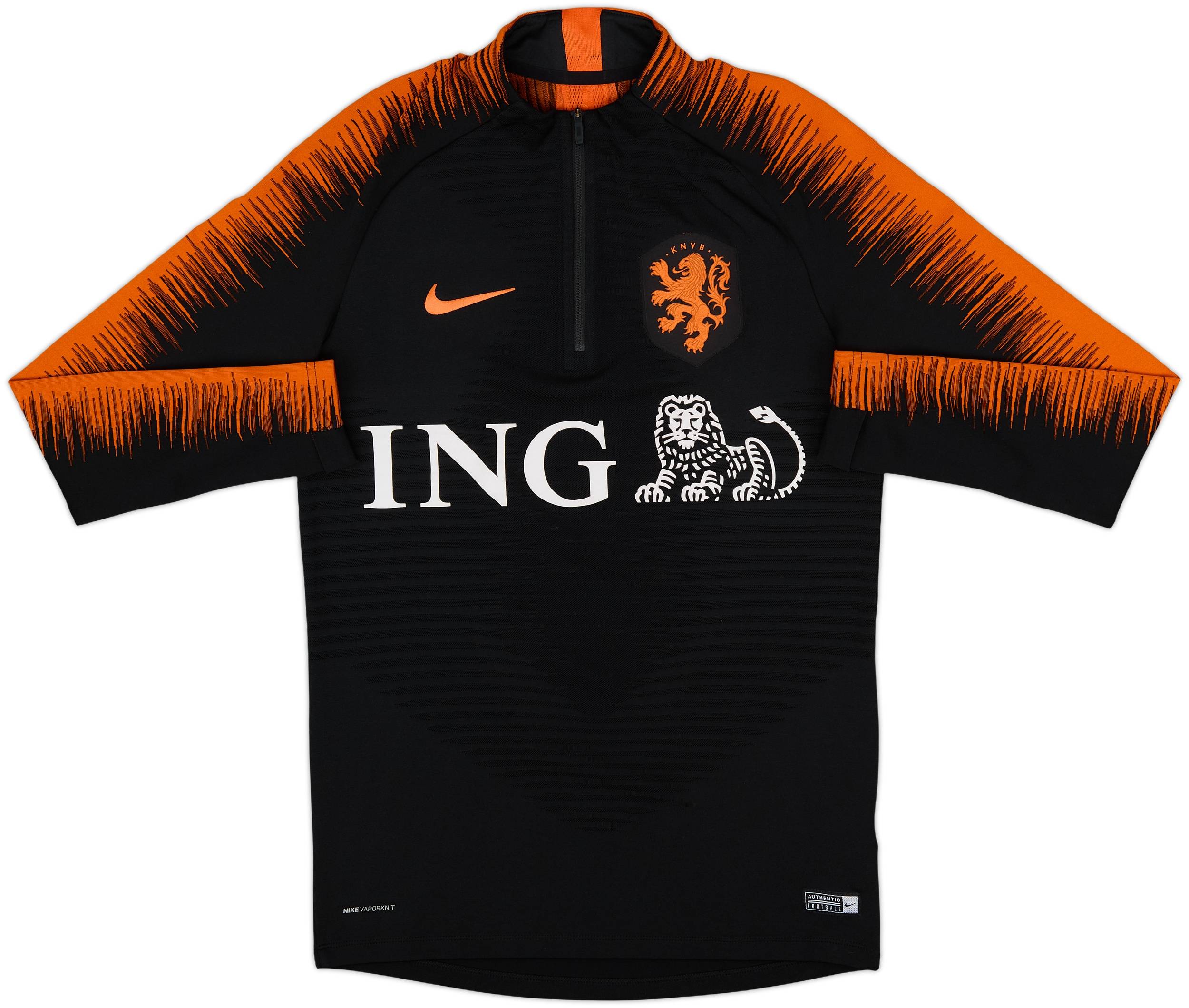 2018-19 Netherlands Nike Player Issue 1/4 Zip Drill Top - 8