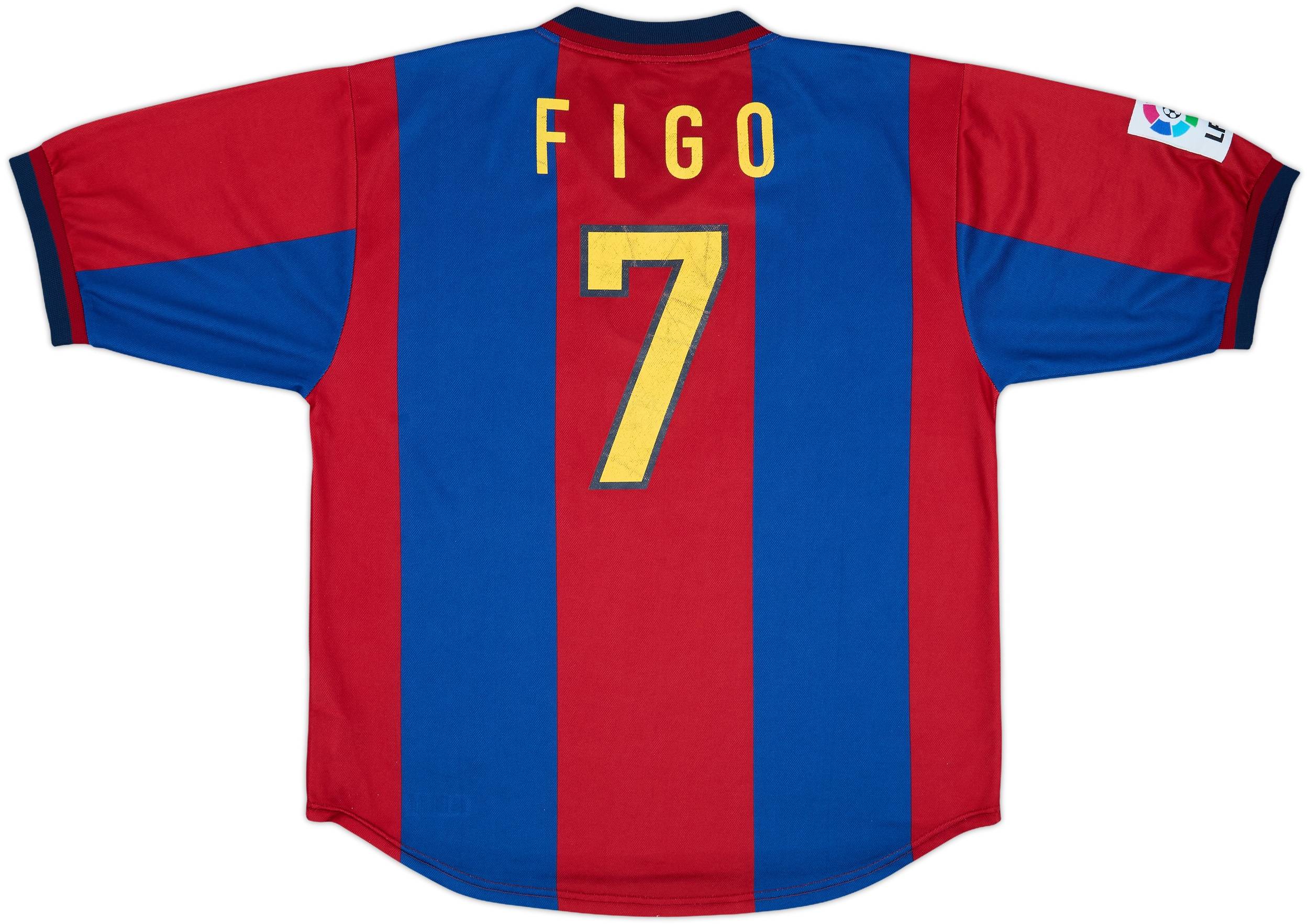 1998-00 Barcelona Home Shirt Figo #7 - 7/10 - (L)