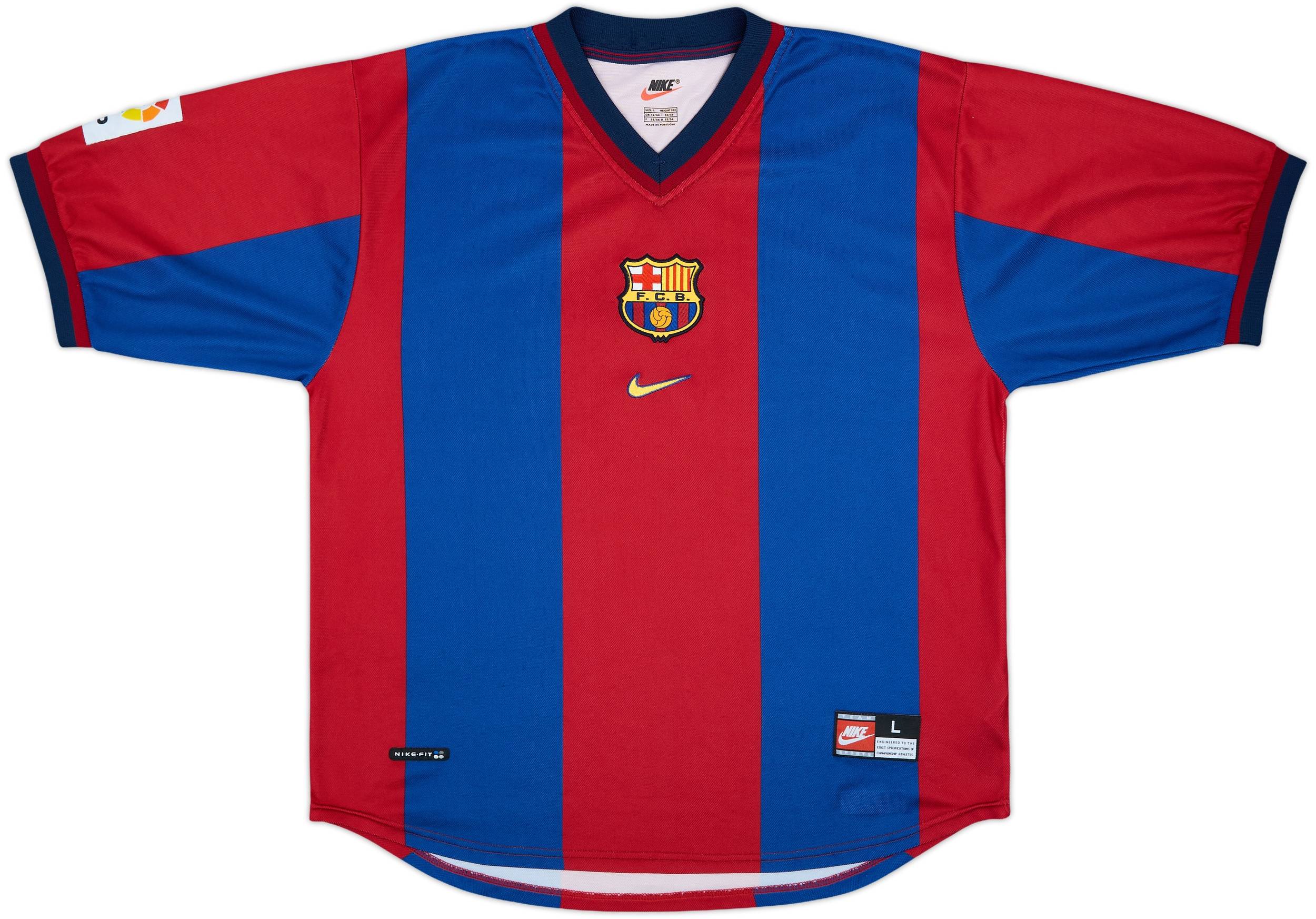 1998-00 Barcelona Home Shirt Figo #7 - 7/10 - (L)