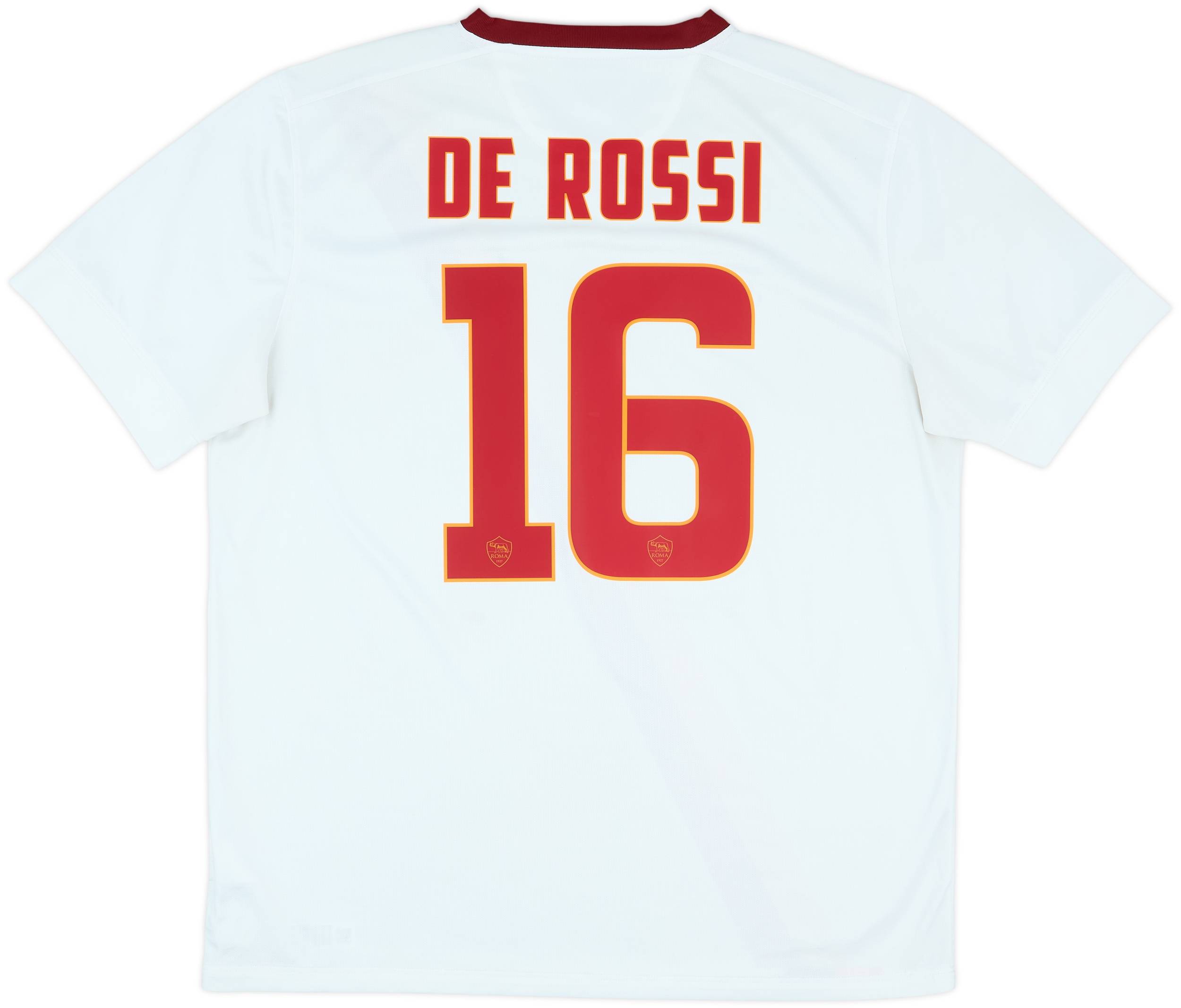 ASローマ De Rossi 15/16 M Nike Away デ・ロッシ 2014-15 Roma Away Shirt De Rossi #16 - 6/10 - (XL)