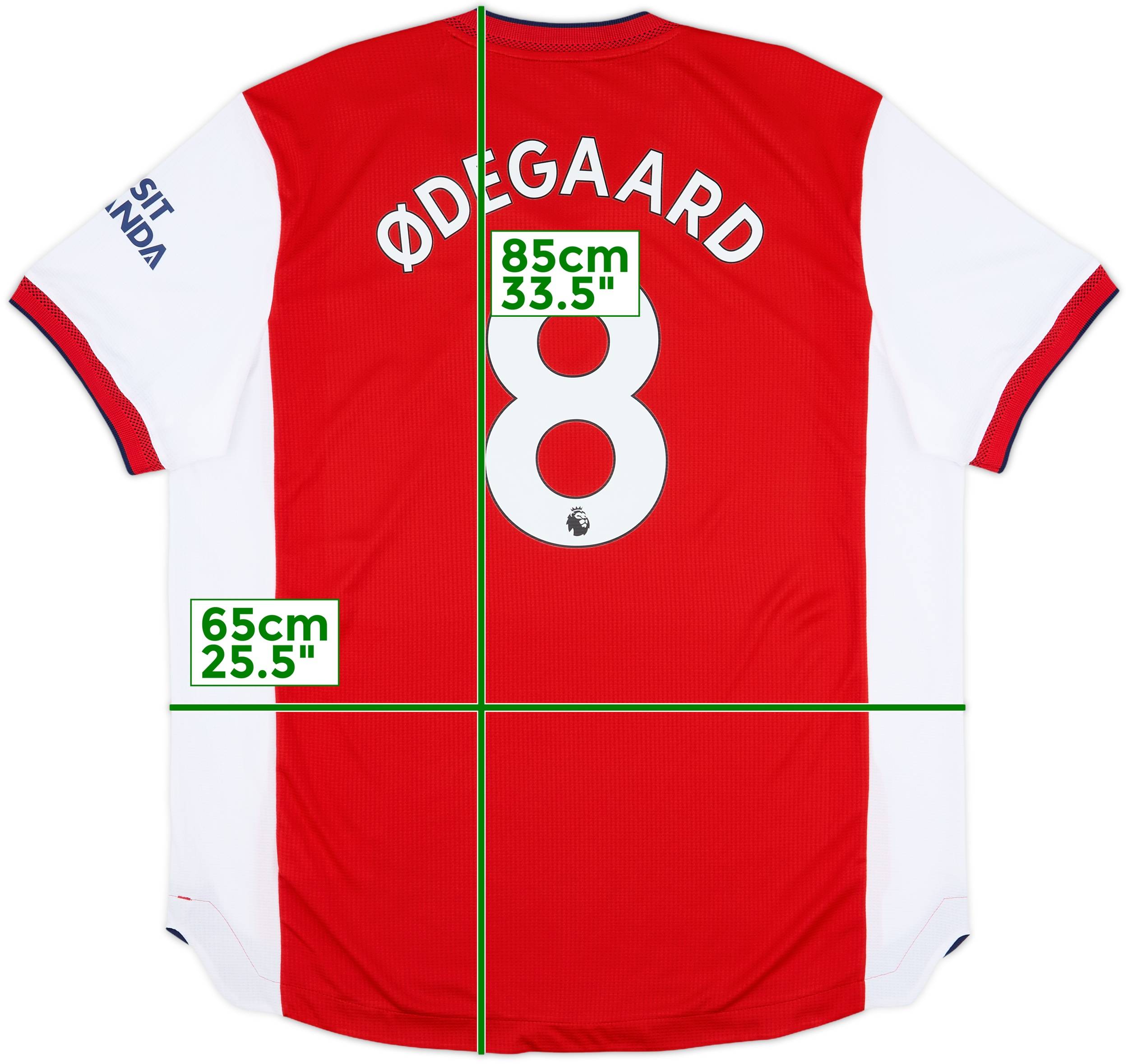 2021-22 Arsenal Authentic Home Shirt Odegaard #8 - 8/10 - (XXL)