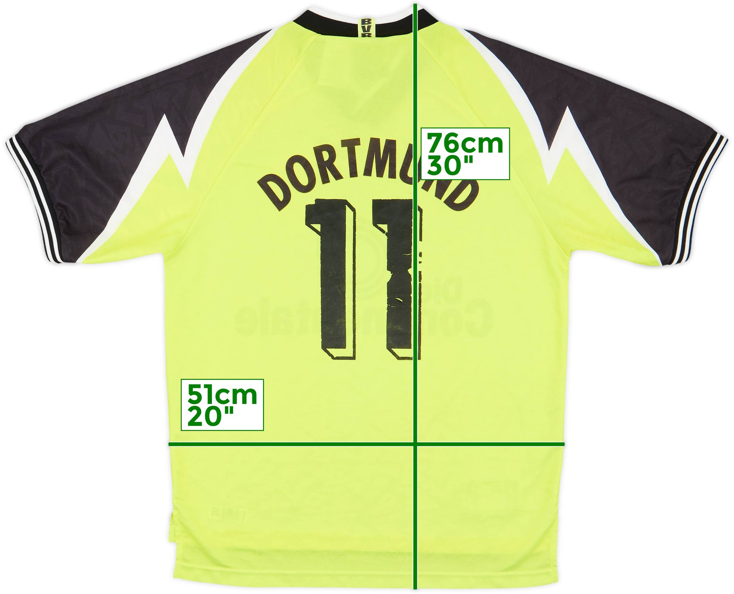 1995-96 Borussia Dortmund Home Shirt #11 - 6/10 - (L)