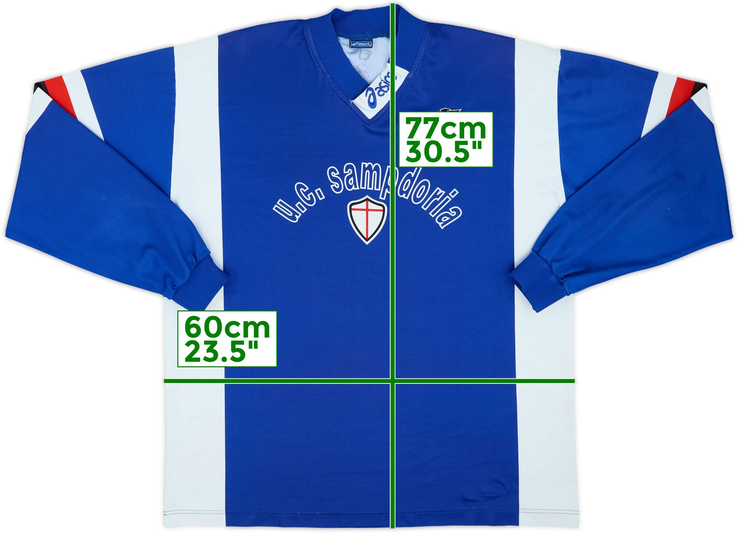 1996-97 Sampdoria Asics Training L/S Shirt - 8/10 - (XXL)