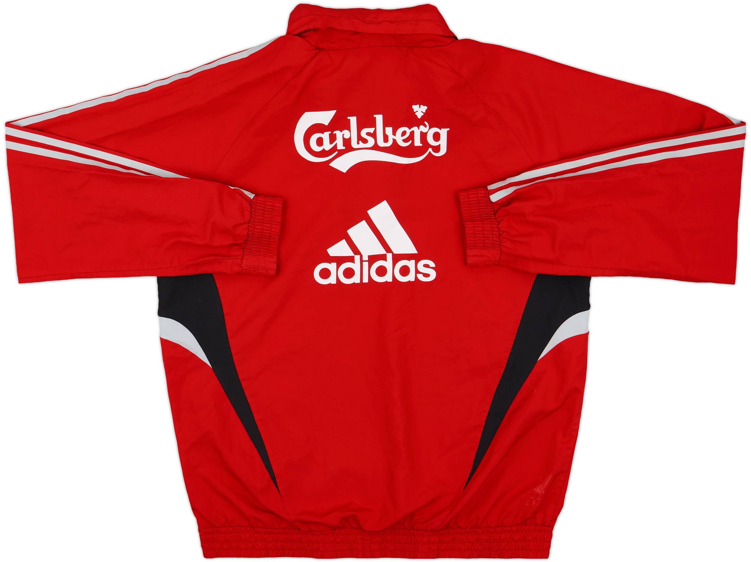 2008-09 Liverpool adidas 1/4 Zip Hooded Track Top - 8/10