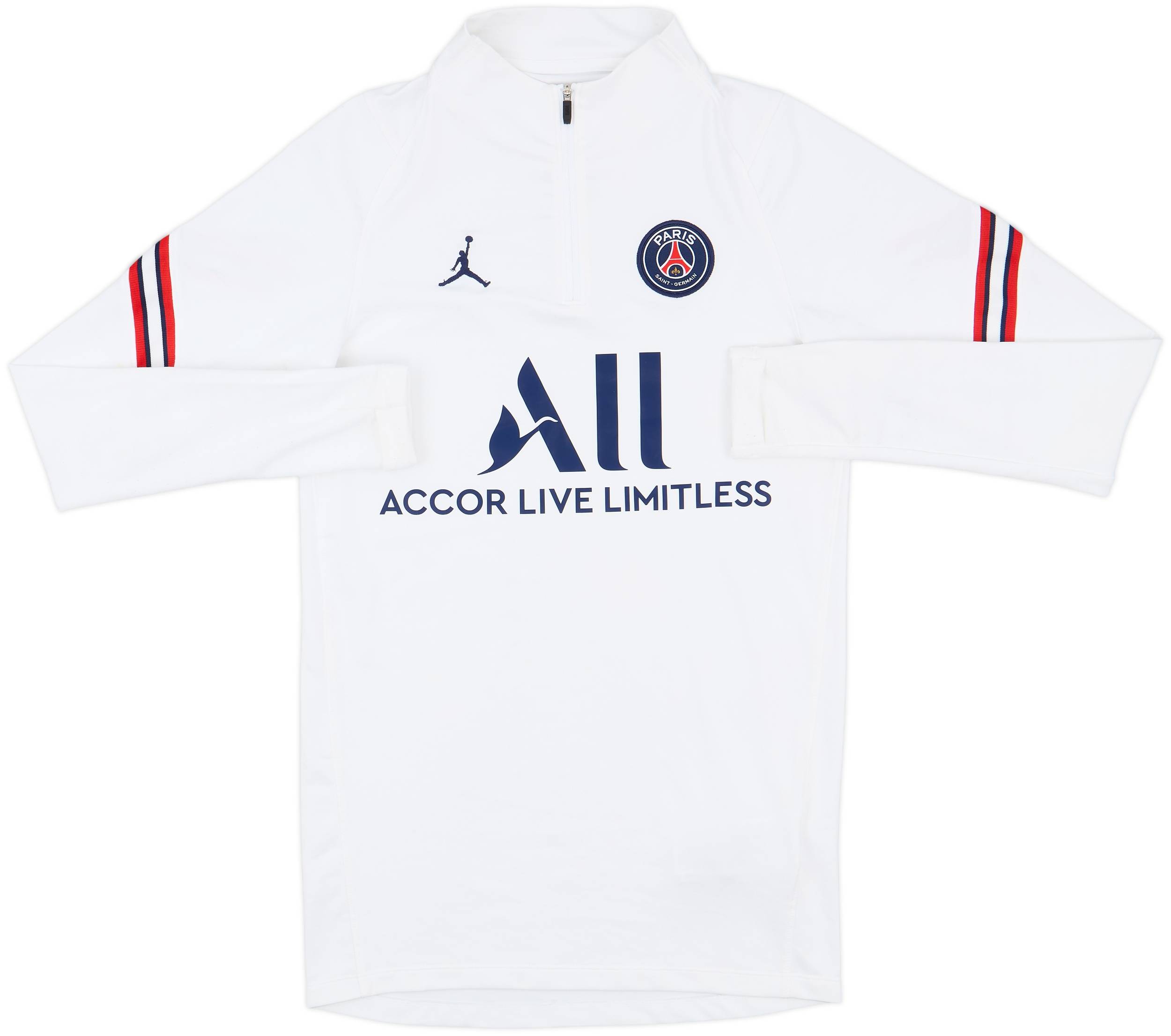 2021-22 Paris Saint-Germain Nike 1/4 Zip Training Top - 9/10 - (XS)