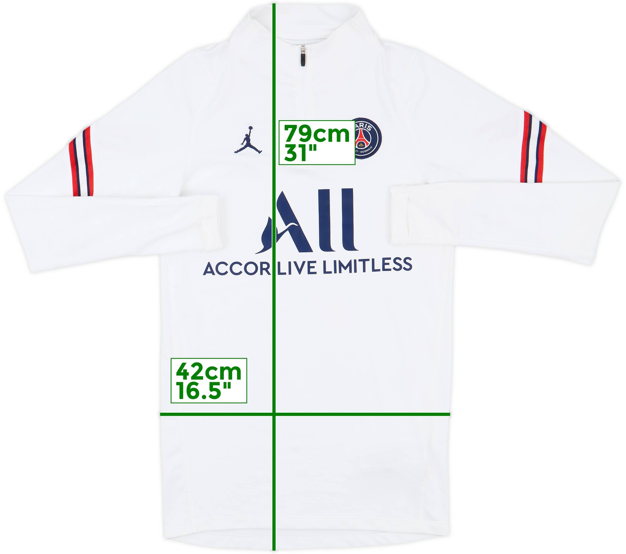 2021-22 Paris Saint-Germain Nike 1/4 Zip Training Top 9/10 (XS)