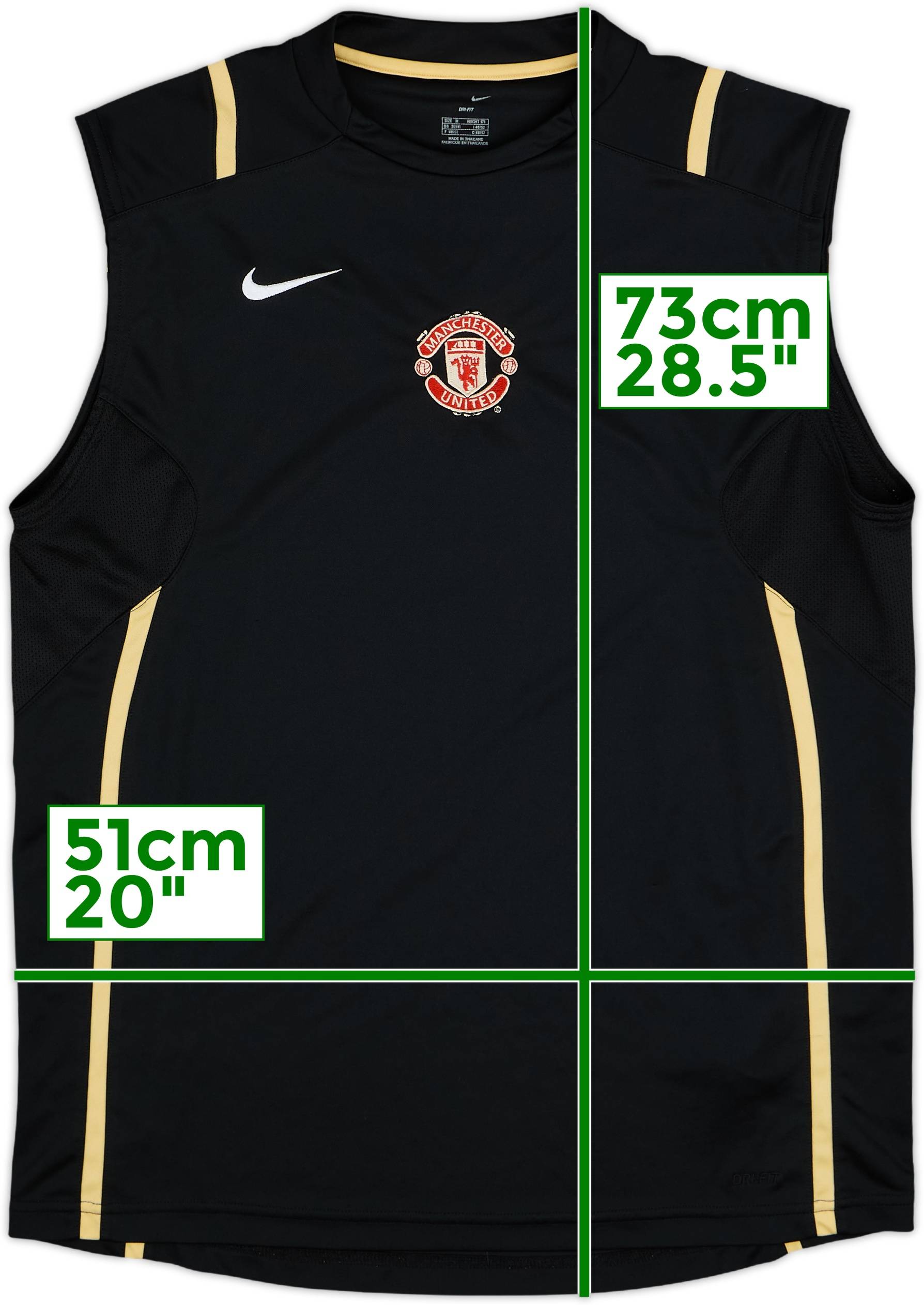 Nike Manchester United ノースリーブシャツ 2006-07 Manchester United Nike Training Vest - 9/10 - (M)