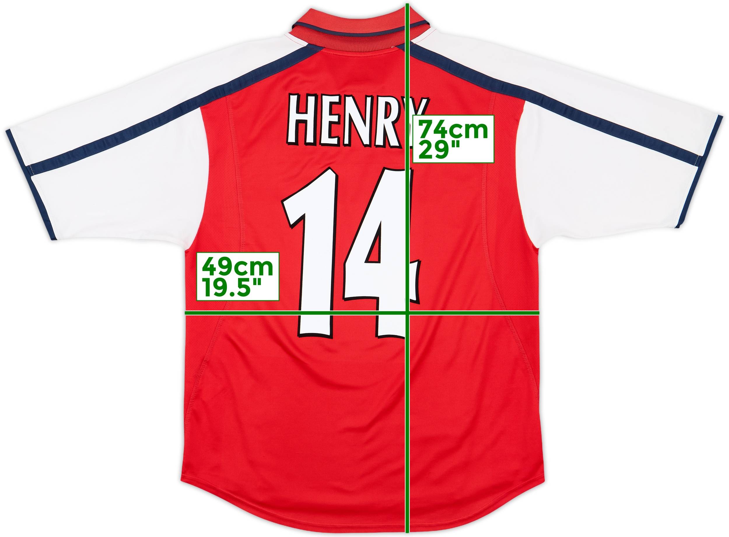 2000-02 Arsenal Home Shirt Henry #14 - 9/10 - (M)