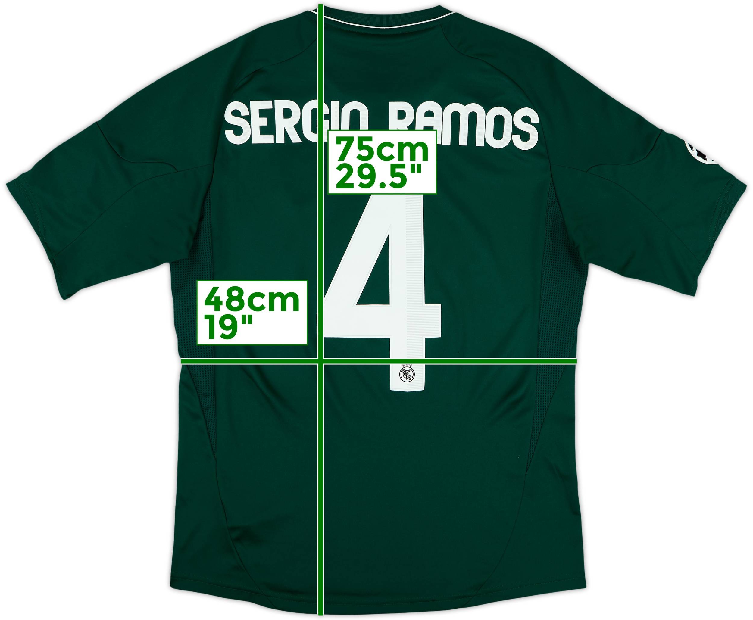 【ramos】 2012-13 Real Madrid CL Third Shirt Sergio Ramos #4 - 8/10 - (M)