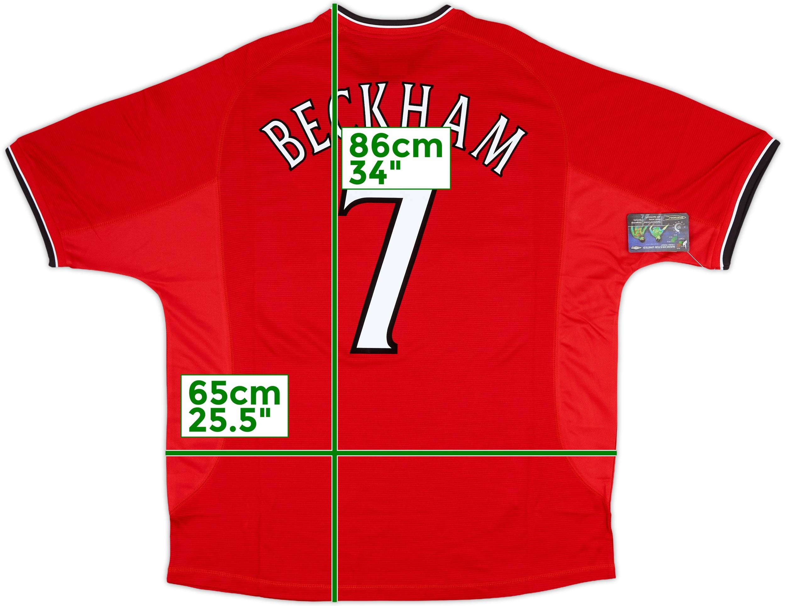 2000-02 Manchester United Home Shirt Beckham #7 (XXL)