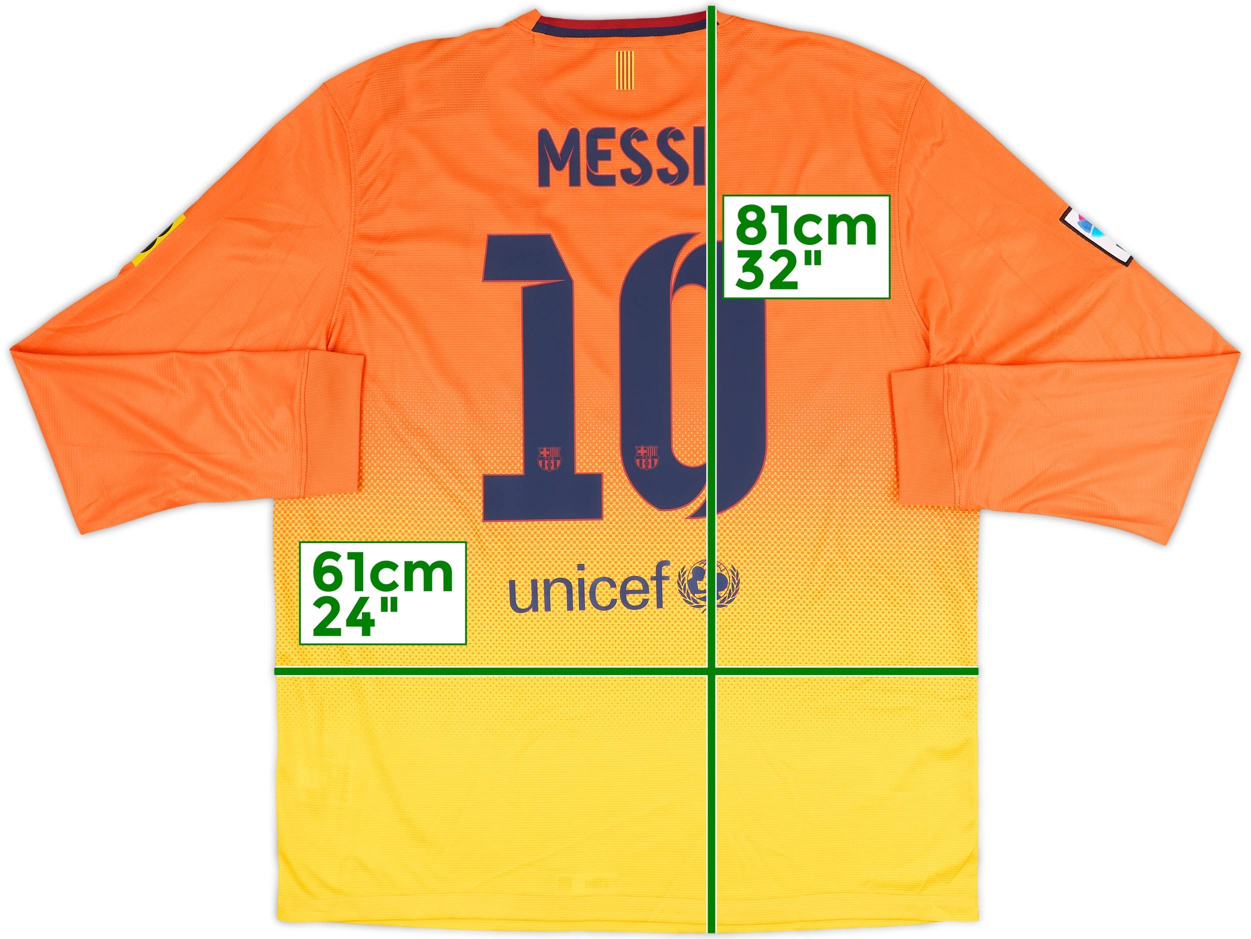 2012-13 Barcelona Away L/S Shirt Messi #10 (XL)