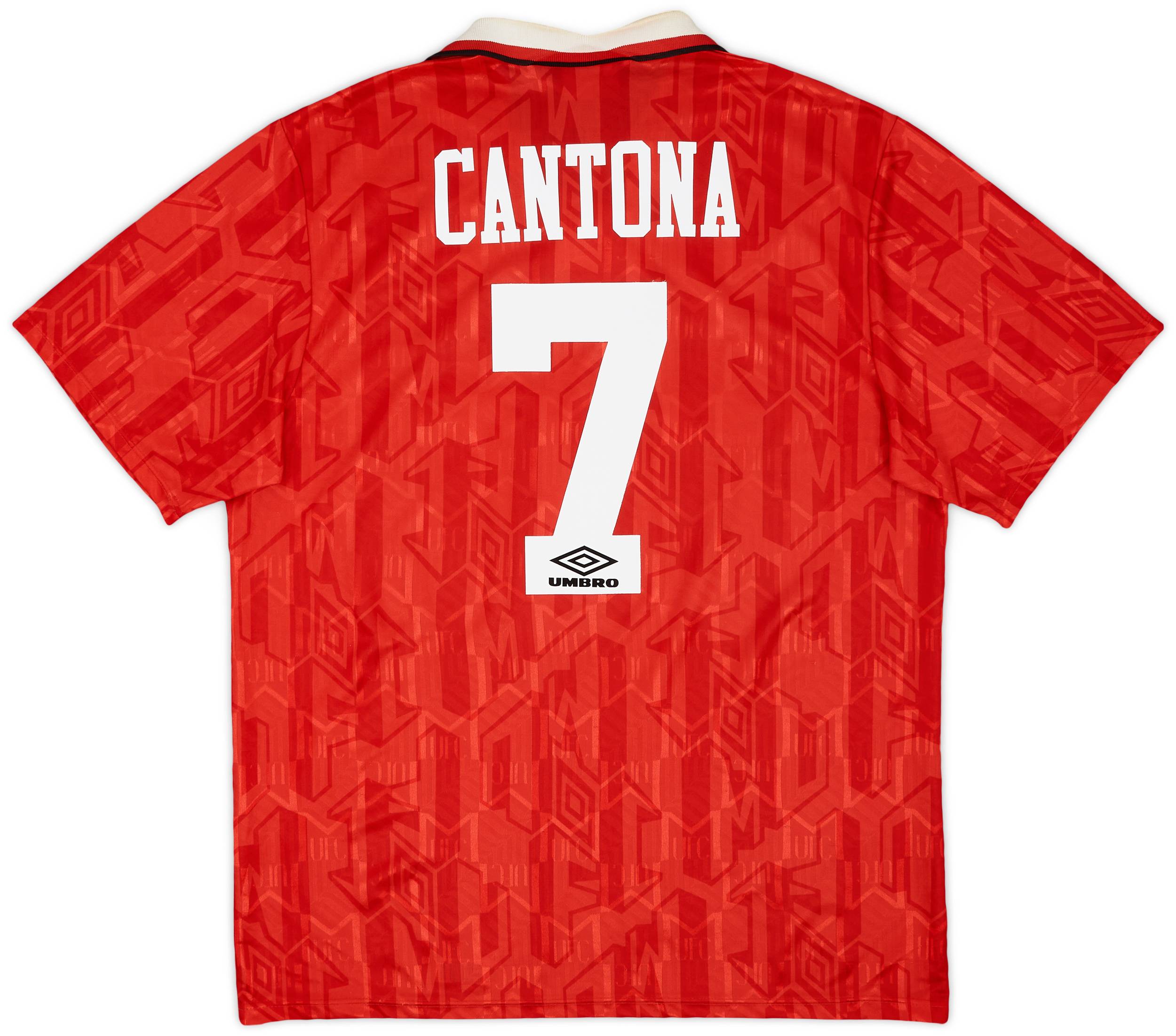 1992-94 Manchester United 'Champions' Home Shirt Cantona #7 - 9/10 - (XL)