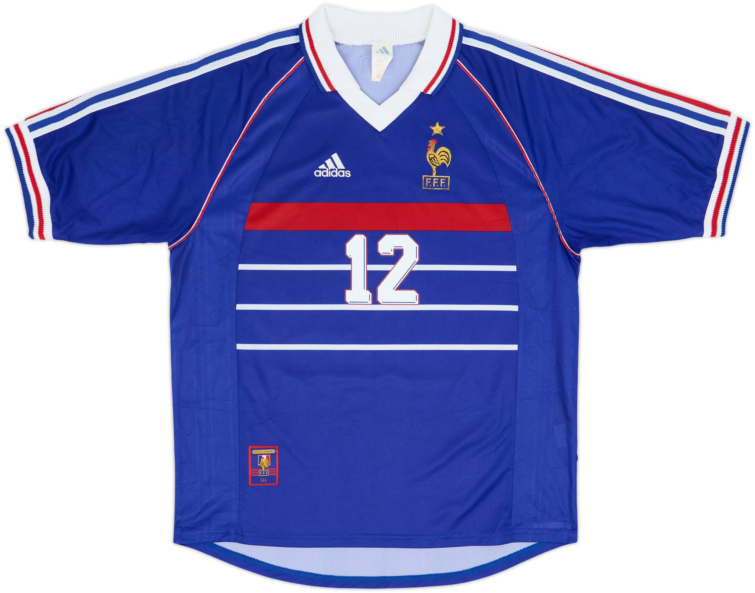 1998-00 France Home Shirt Henry #12 - 10/10 - (L)