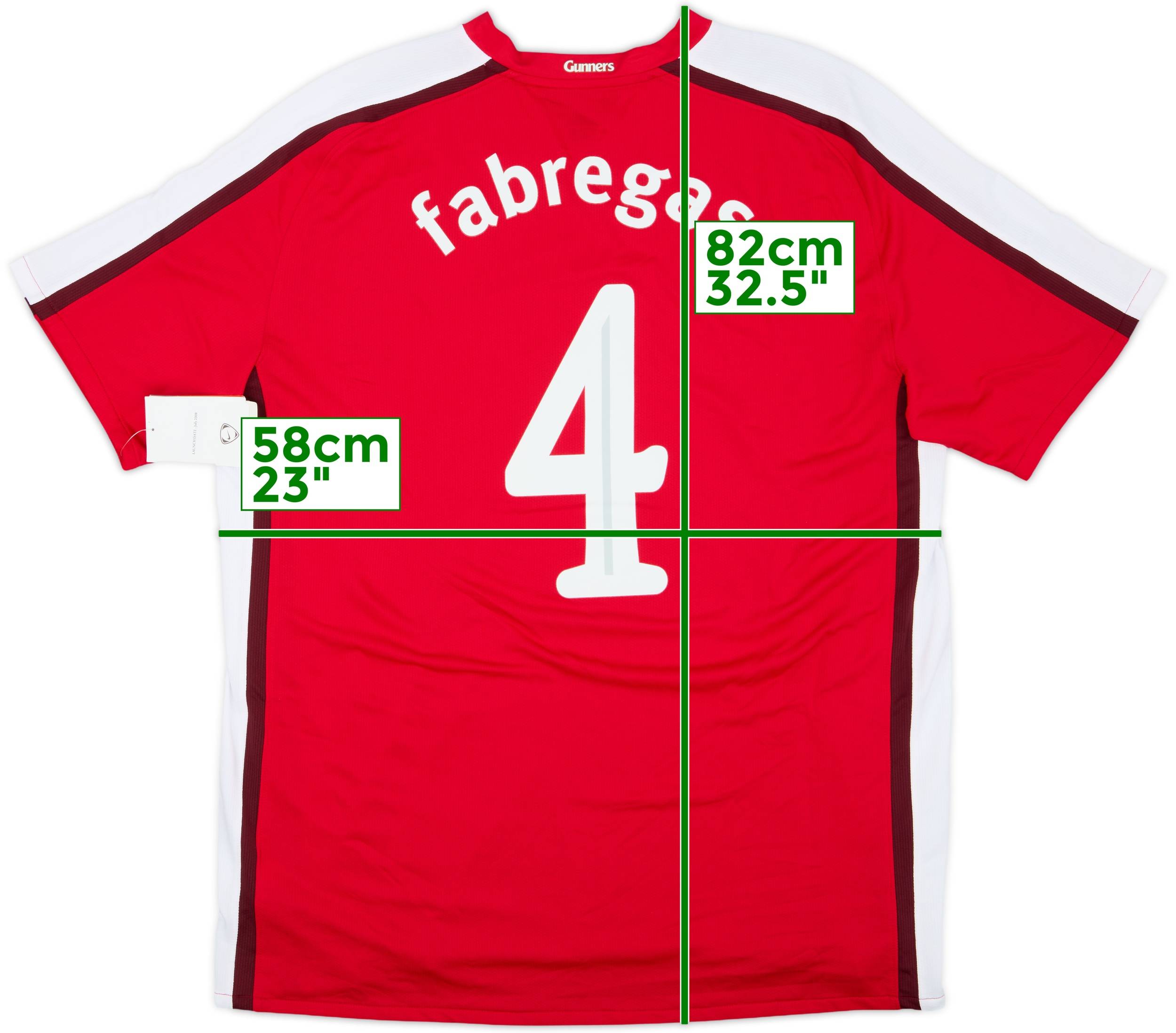【未使用品】アーセナル08/10　ユニフォーム　セット 【4#FABREGAS】 2008-10 Arsenal Home Shirt Fabregas #4 (XL)