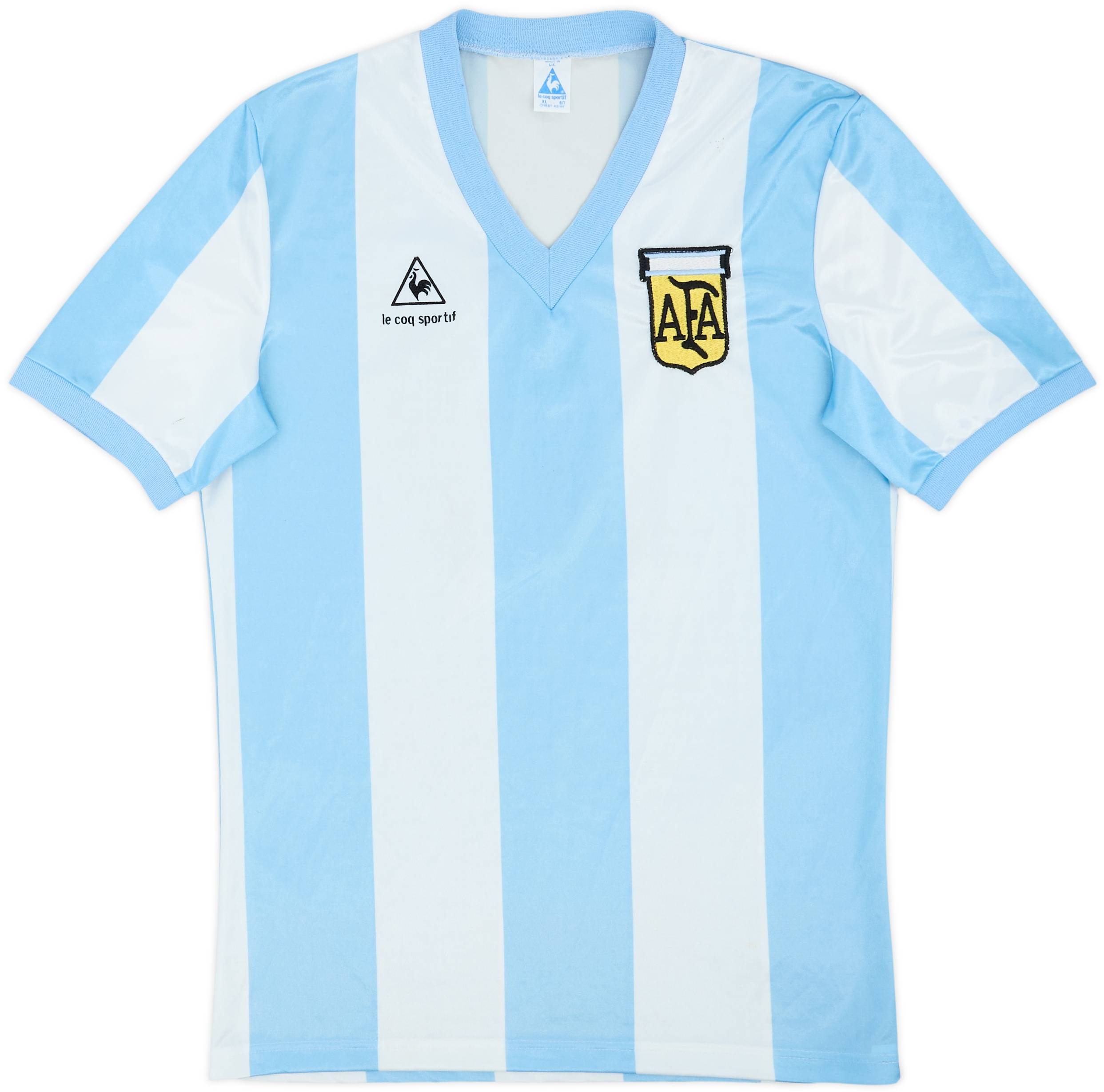 1984-86 Argentina Home Shirt #10 - 7/10 - (XL)