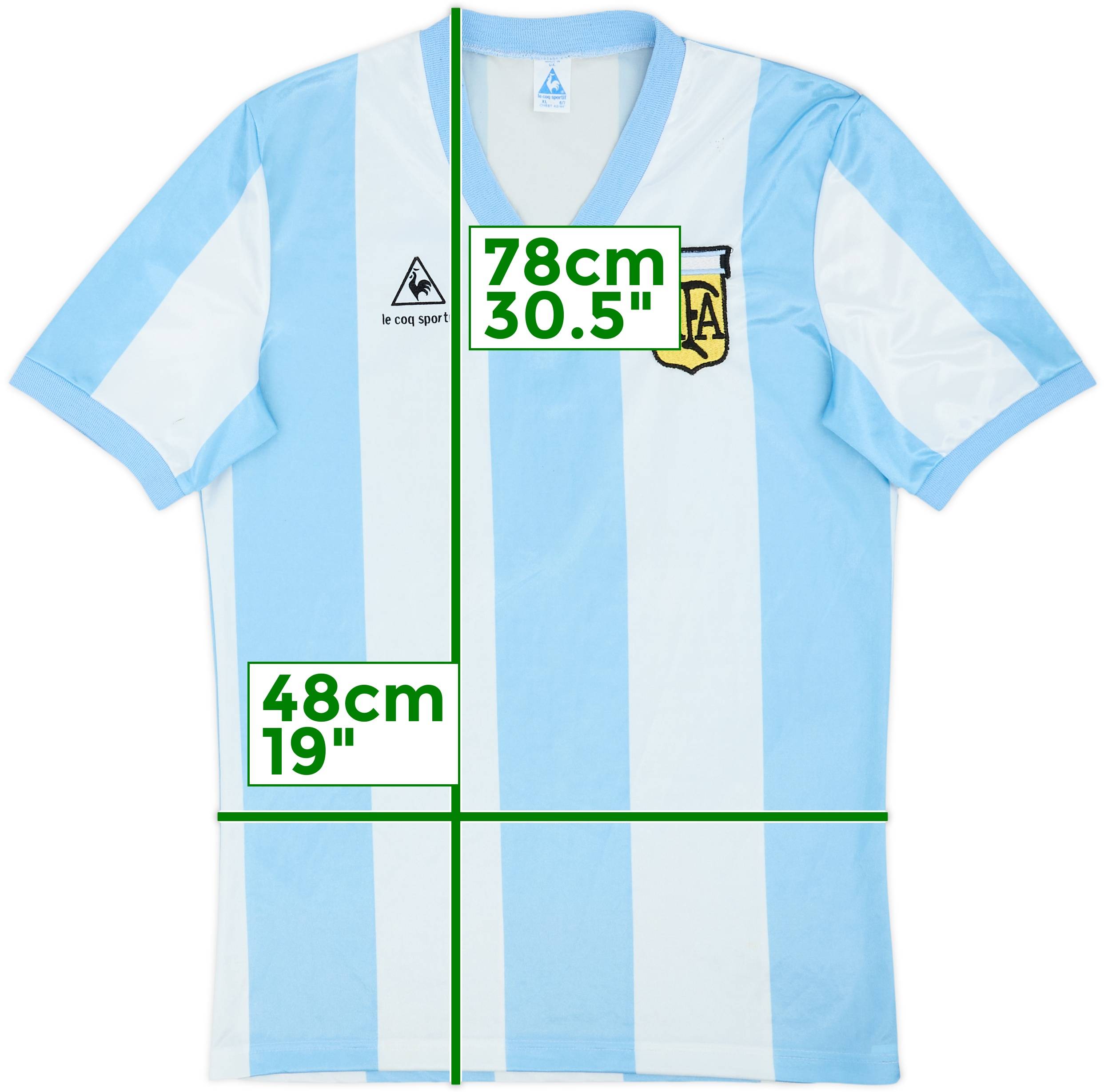 1984-86 Argentina Home Shirt #10 - 7/10 - (XL)
