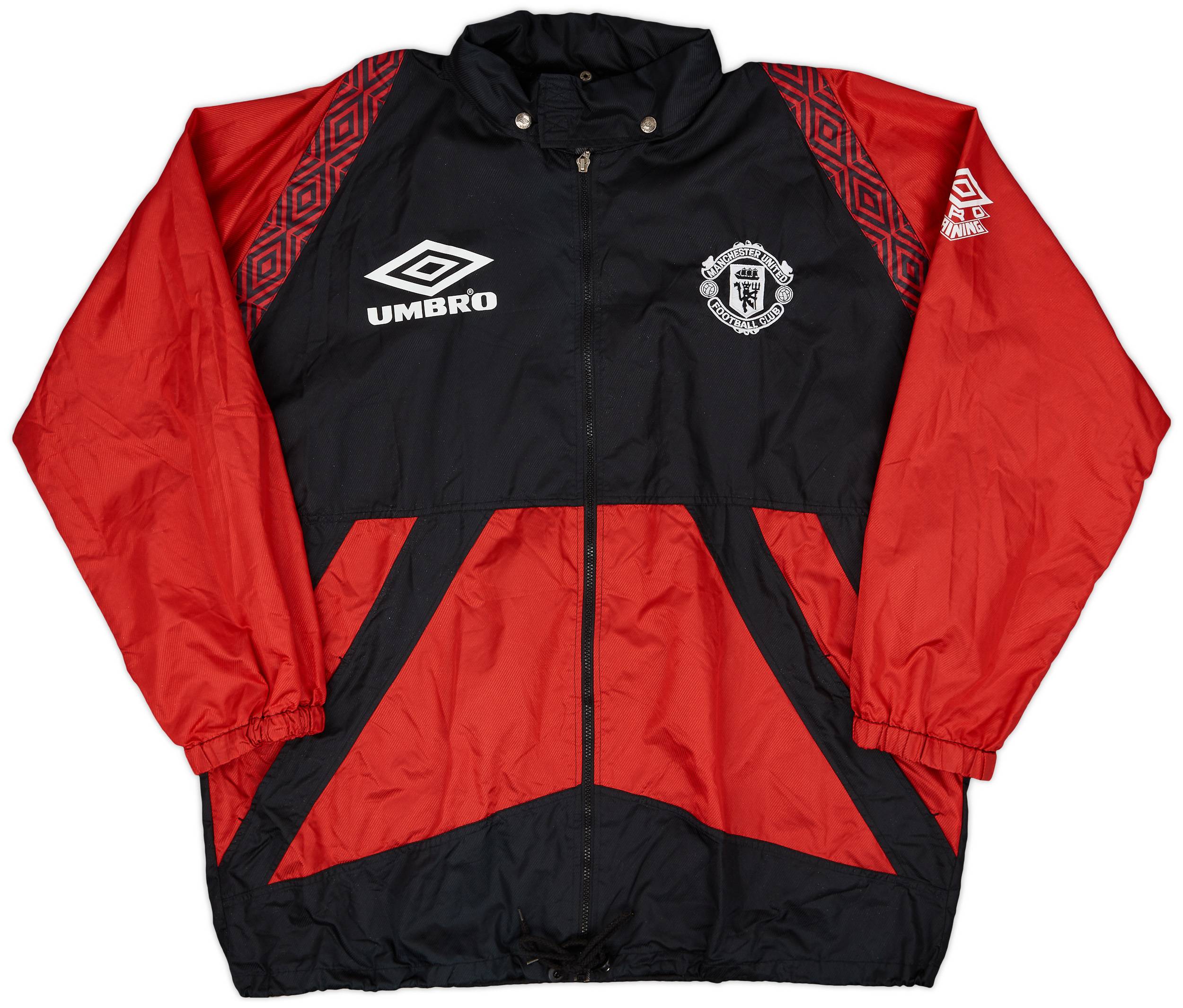 1995-97 Manchester United Umbro Hooded Rain Jacket - 9/10 - (XXL)