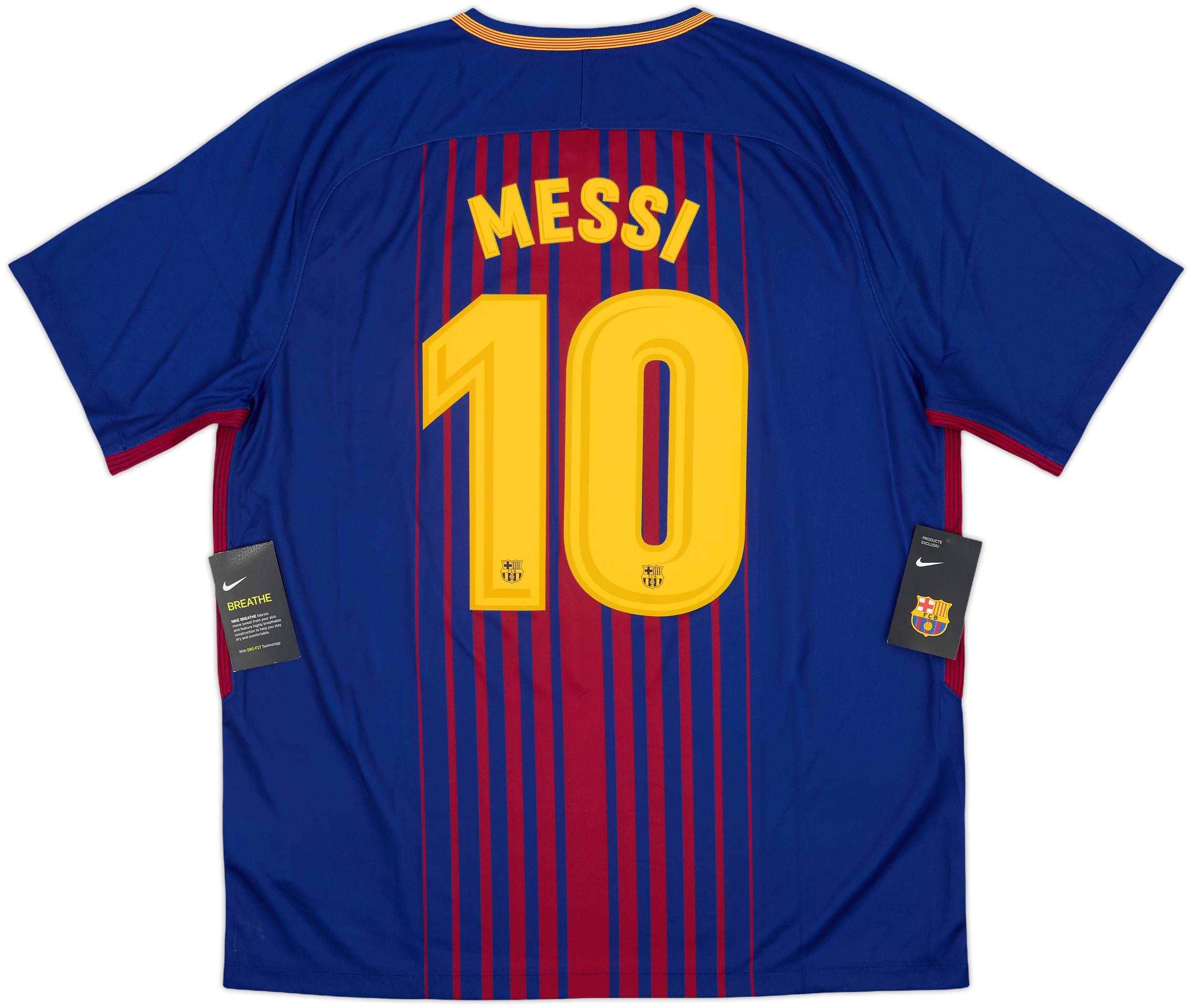 2017-18 Barcelona Home Shirt Messi #10 (XL)