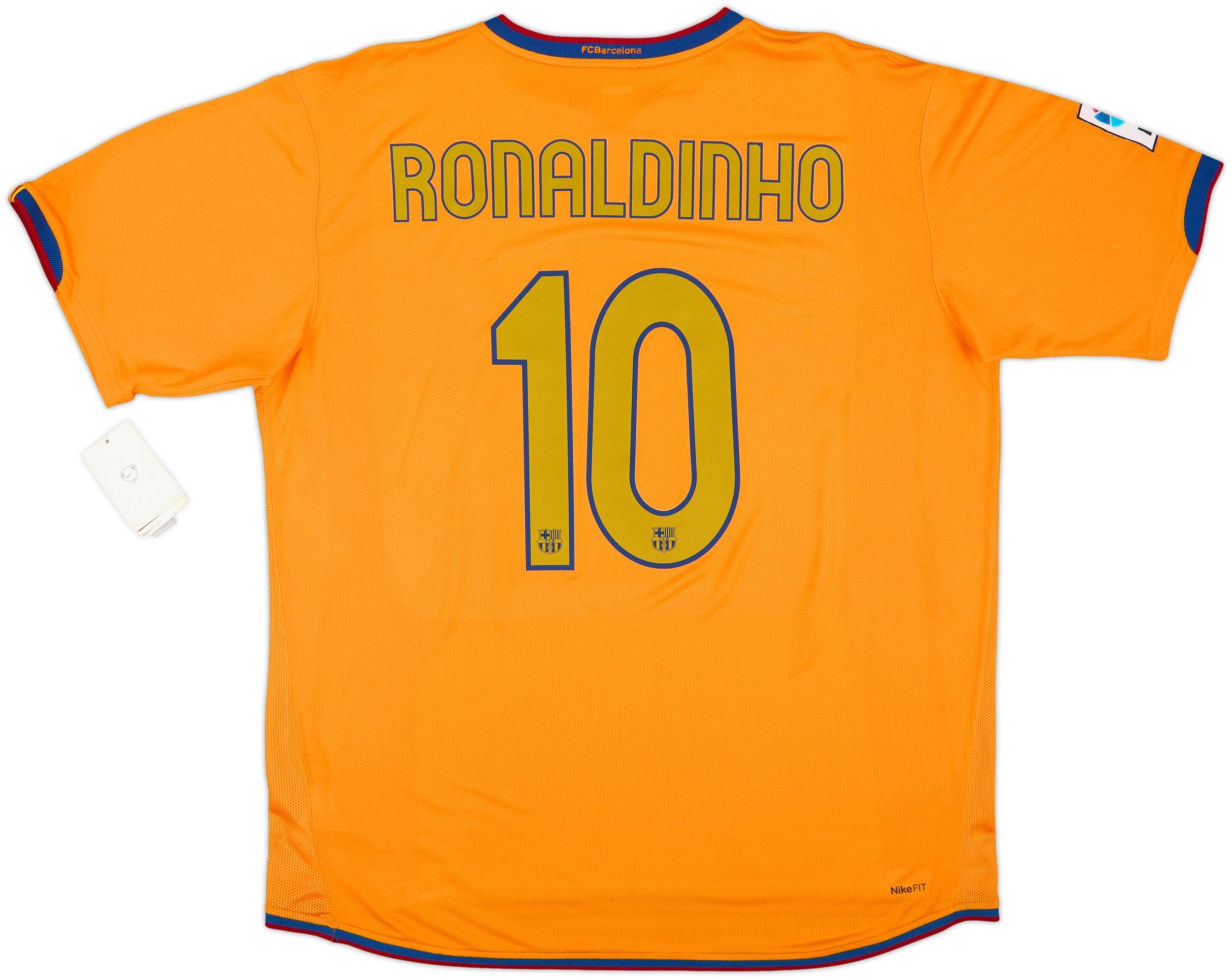 2006-08 Barcelona Away Shirt Ronaldinho #10 (XL)