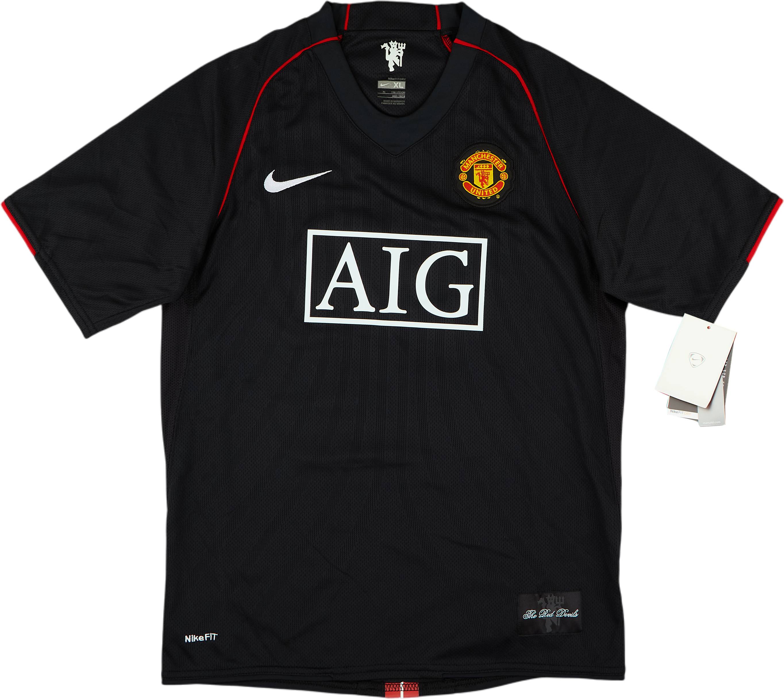 テベス　TEVEZ 32番 サイン入り Nike ユニフォーム　07/08 Football shirt soccer FC Manchester United Home 2007-2009