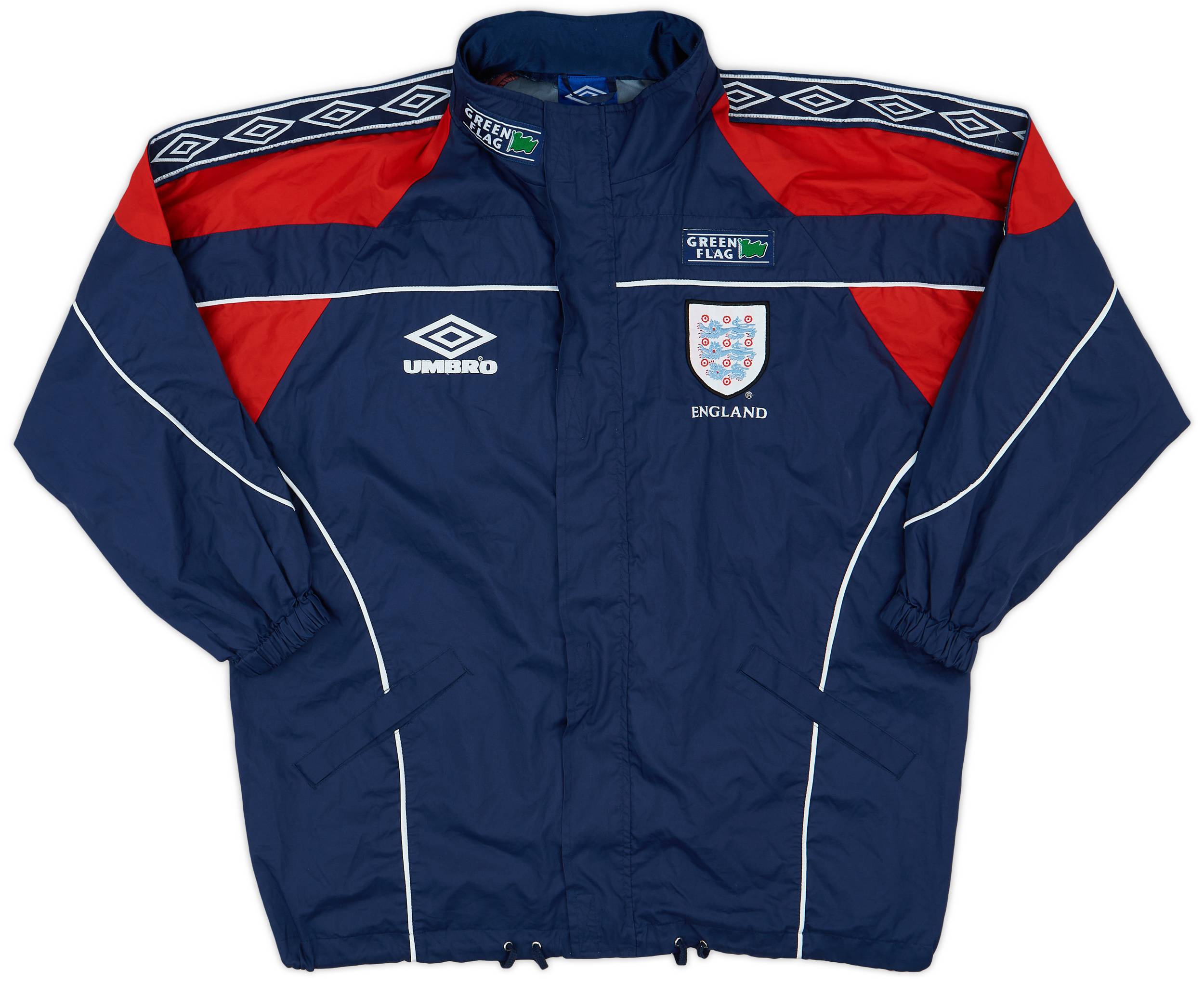 1995-97 England Umbro Hooded Rain Jacket - 9/10 - (M)